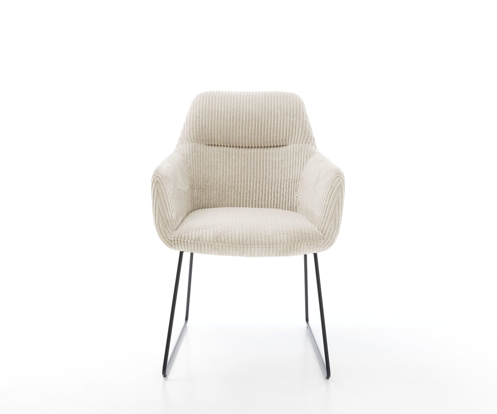 Étkezőszék Pejo-Flex plüss kordbársony bézs vékony lábazat fekete zsákrugós - Image 2