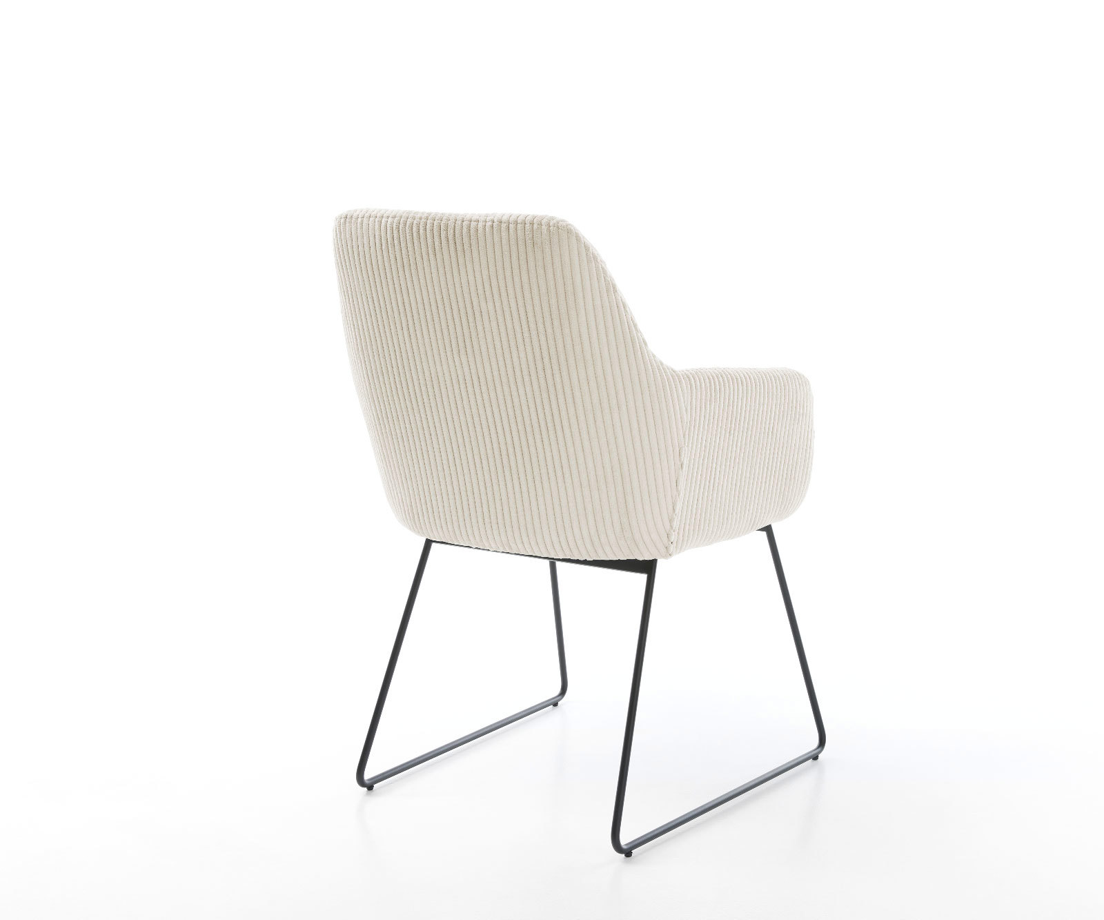 Étkezőszék Pejo-Flex plüss kordbársony bézs vékony lábazat fekete zsákrugós - Image 5