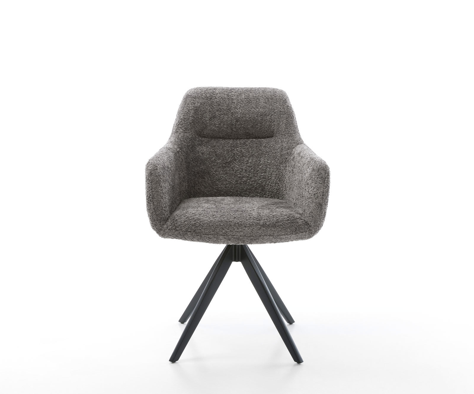 Étkezőszék Pejo-Flex bouclé szürke kereszt láb szögletes fekete zsákrugó - Image 2