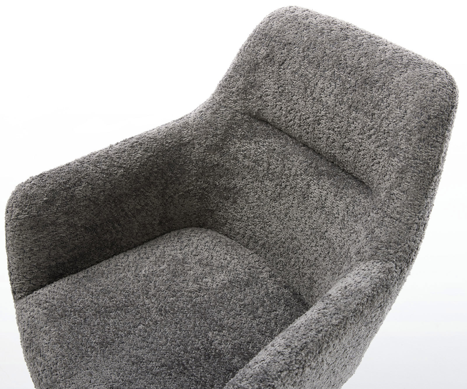 Étkezőszék Pejo-Flex bouclé szürke kereszt láb szögletes fekete zsákrugó - Image 4