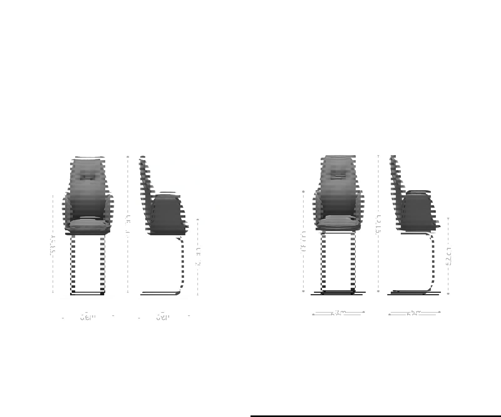 Étkezőszék Zoa-Flex mikroszálas ezüstszürke étkezőszék lapos fekete zsákrugós - Image 6