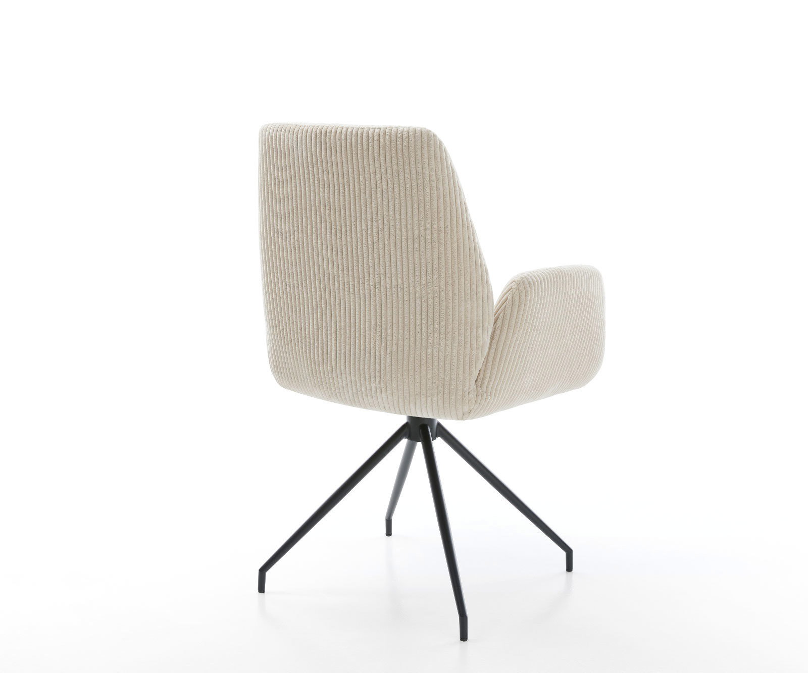 Étkezőszék Zoa-Flex kordbársony bézs kúpos kereszt láb fekete zsákrugós - Image 5