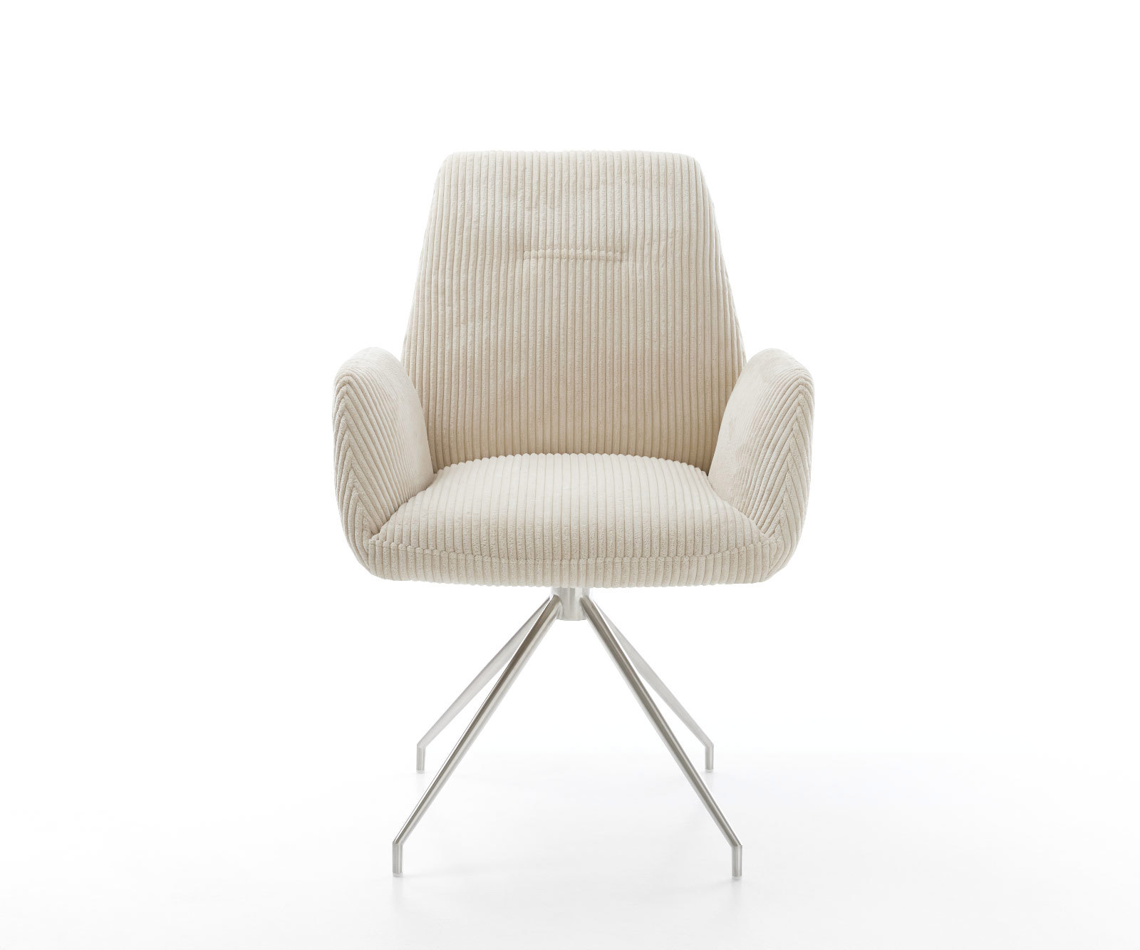 Étkezőszék Zoa-Flex kord bézs kúpos rozsdamentes acél kereszt láb zsákrugós - Image 2