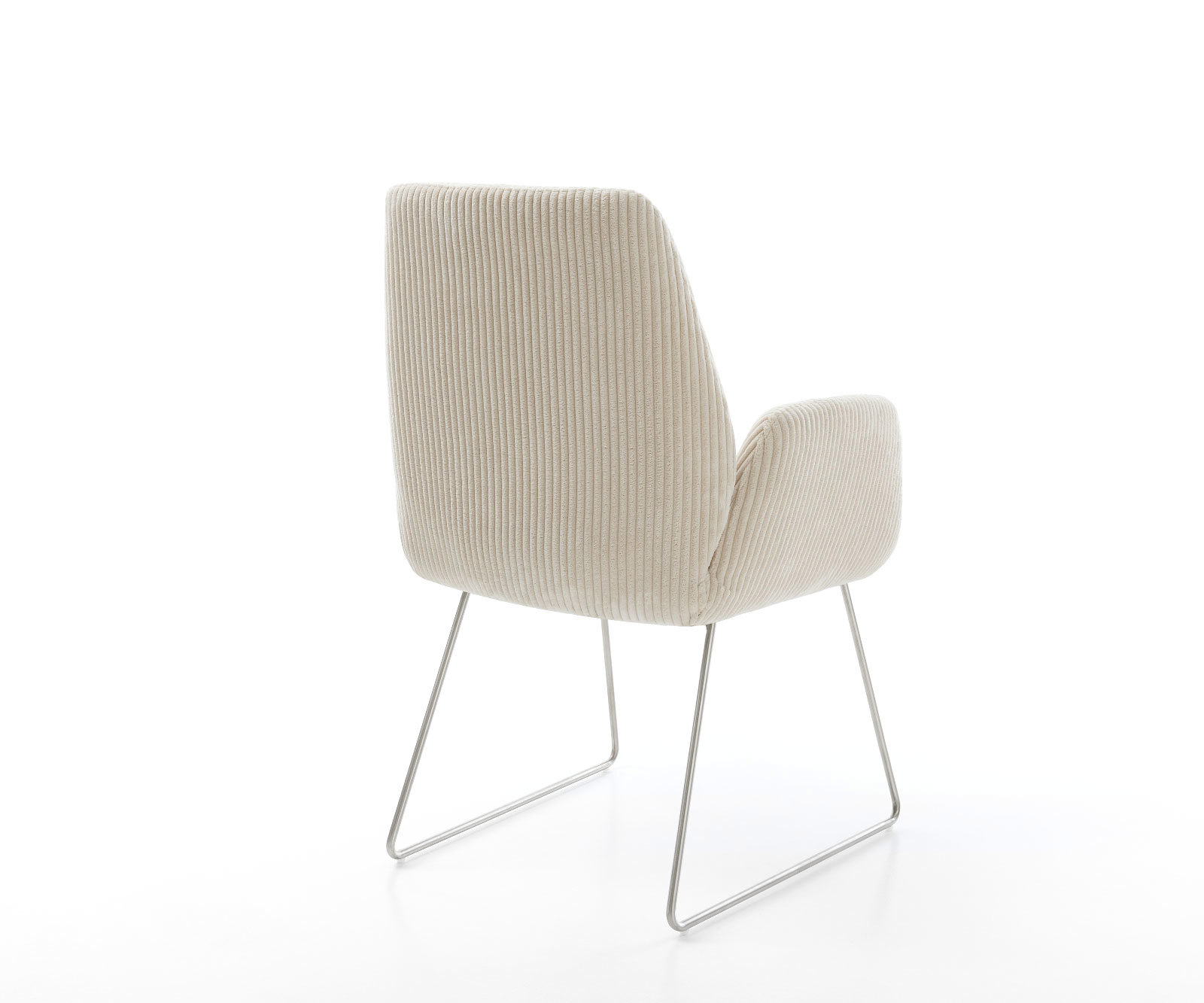 Étkezőszék Zoa-Flex plüss kordbársony bézs vékony fém láb zsákrugós - Image 5