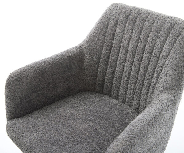 Étkezőszék Greg-Flex bouclé szürke fa láb szögletes természetes zsákrugós - Image 4