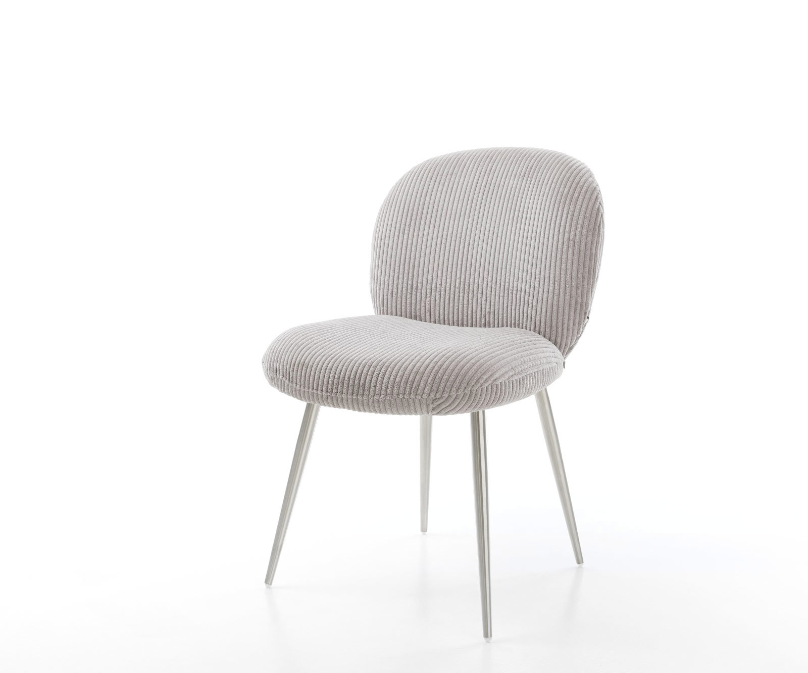 Étkezőszék Nube-Flex mikroszálas ezüstszürke 4 láb kúpos rozsdamentes acél zsákrugós