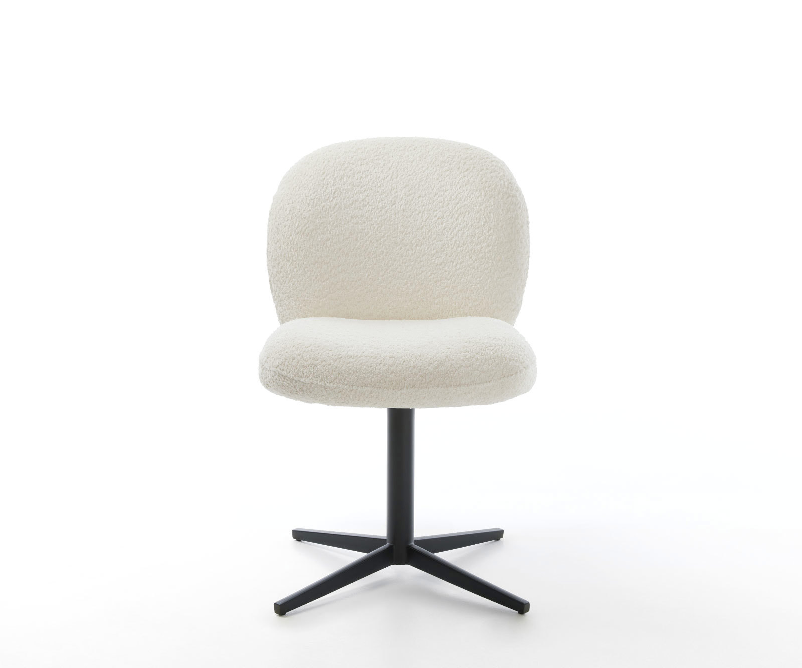 Étkezőszék Nube-Flex bouclé fehér fekete láb 360° forgatható zsákrugós - Image 2