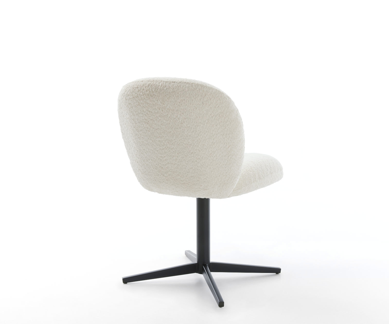 Étkezőszék Nube-Flex bouclé fehér fekete láb 360° forgatható zsákrugós - Image 5