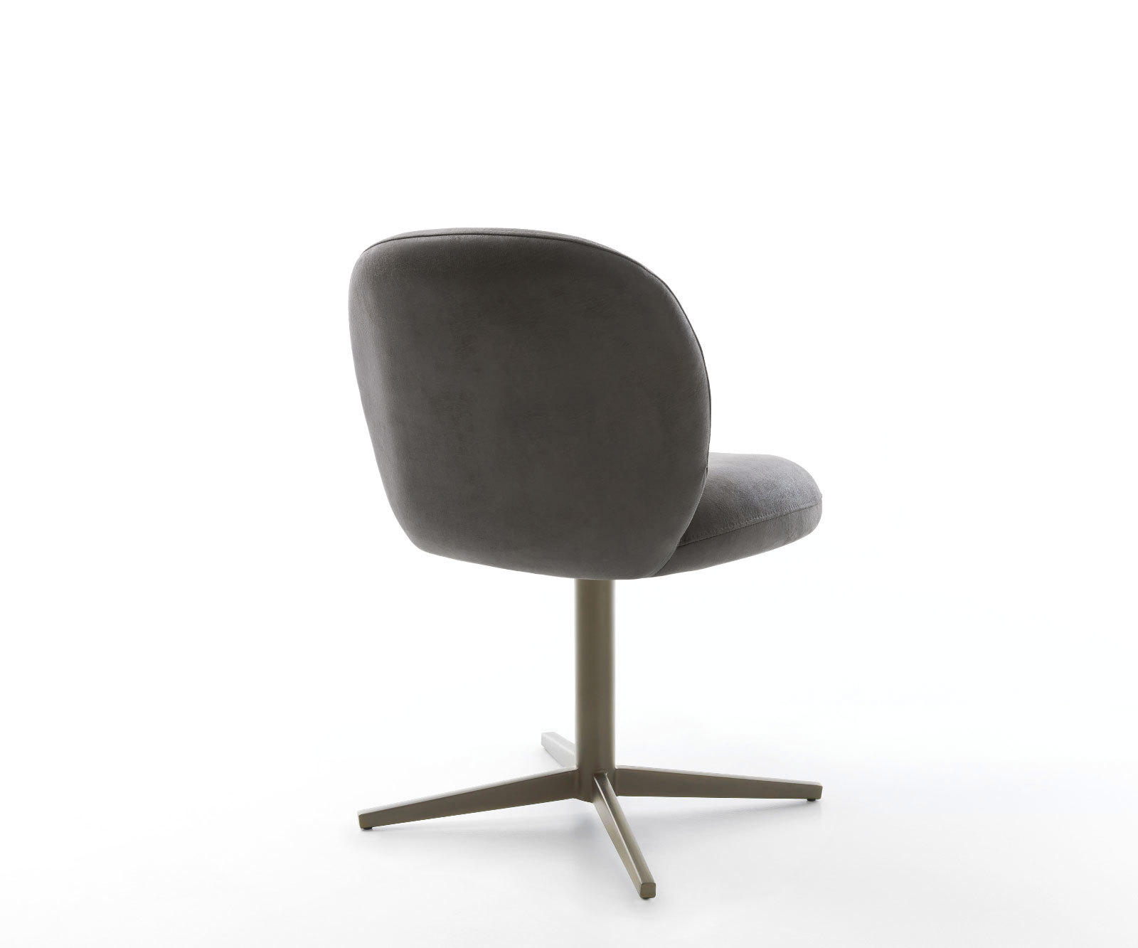 Étkezőszék Nube-Flex mikroszálas antracit vintage lábkereszt titán effekt felület 360° forgatható zsákrugós - Image 5