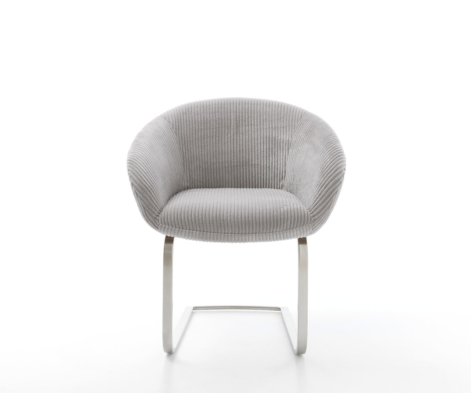 Étkezőszék Vinka-Flex karfás mikroszálas ezüstszürke étkezőszék lapos rozsdamentes acél zsákrugós - Image 2