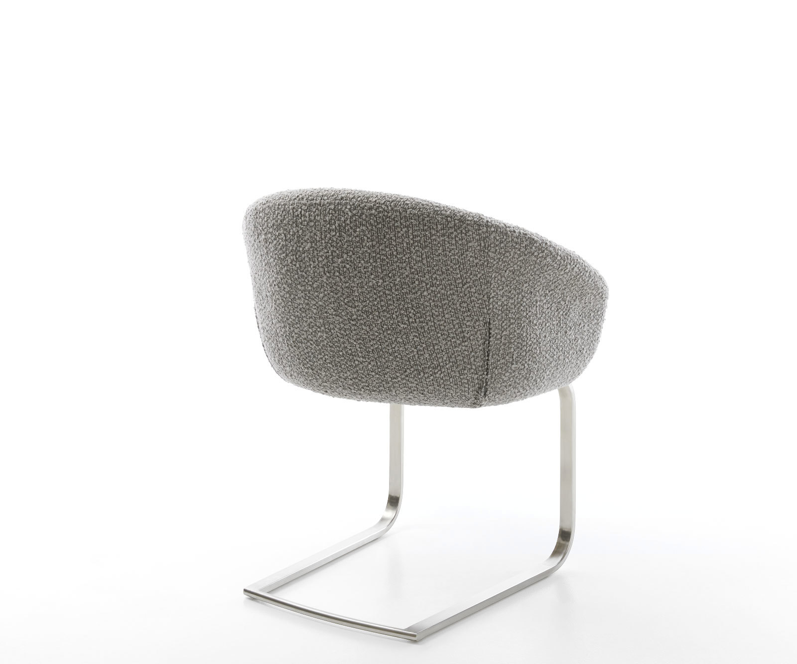 Étkezőszék Vinka-Flex karfás bouclé ezüstszürke étkezőszék lapos rozsdamentes acél zsákrugós - Image 5