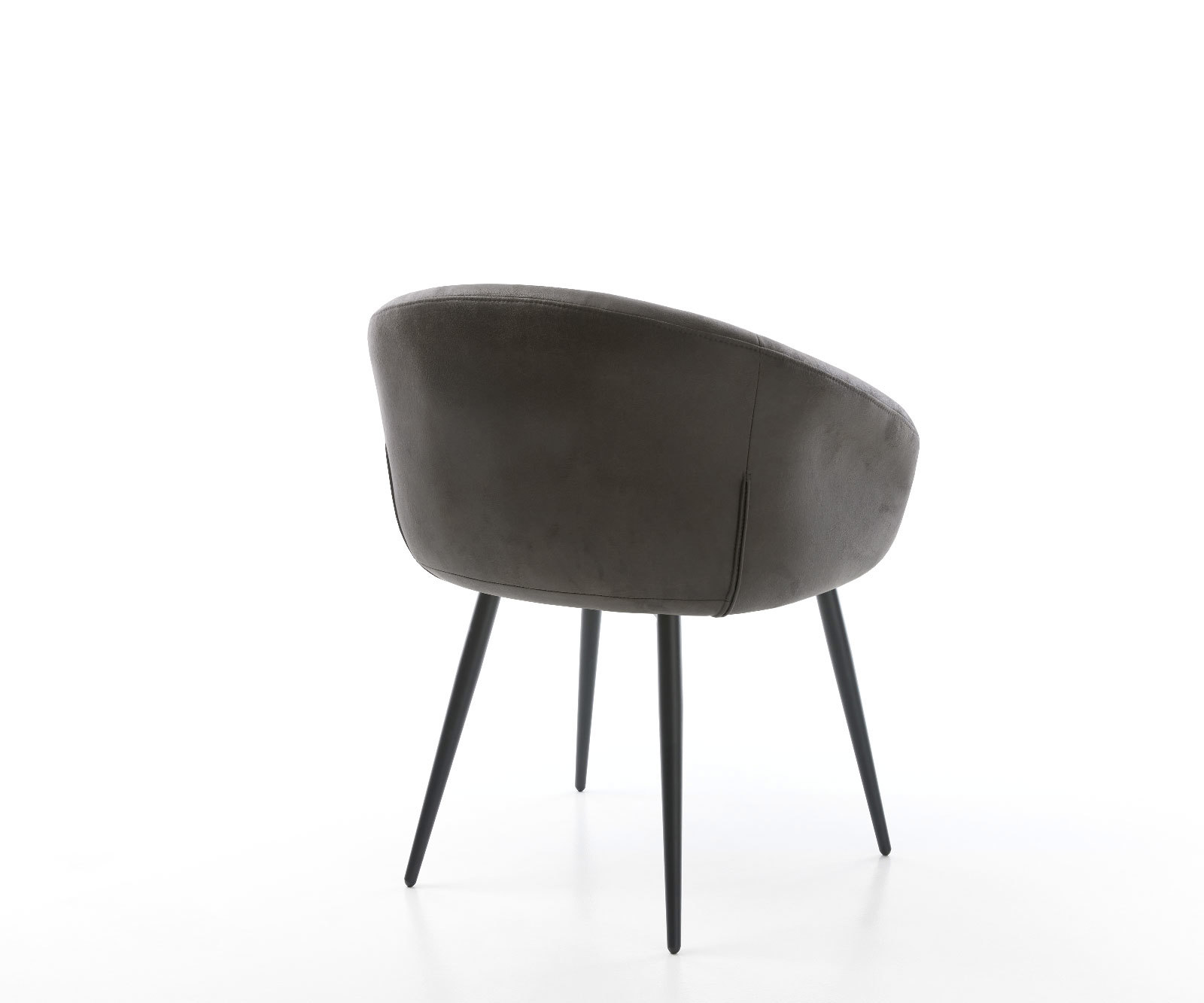 Étkezőszék Vinka-Flex karfás mikroszálas antracit vintage 4 lábú kúpos fekete zsákrugós - Image 5