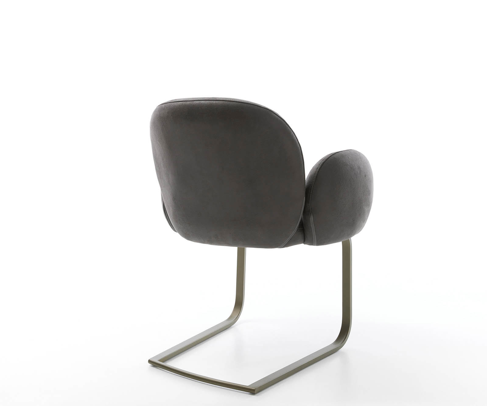 Étkezőszék Nube-Flex karfás mikroszálas antracit vintage étkezőszék lapos titán effekt felület zsákrugós - Image 5