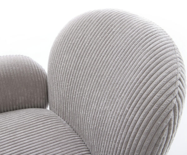 Étkezőszék Nube-Flex karfás mikroszálas ezüstszürke kereszt láb széles fekete 360° forgatható zsákrugós - Image 4