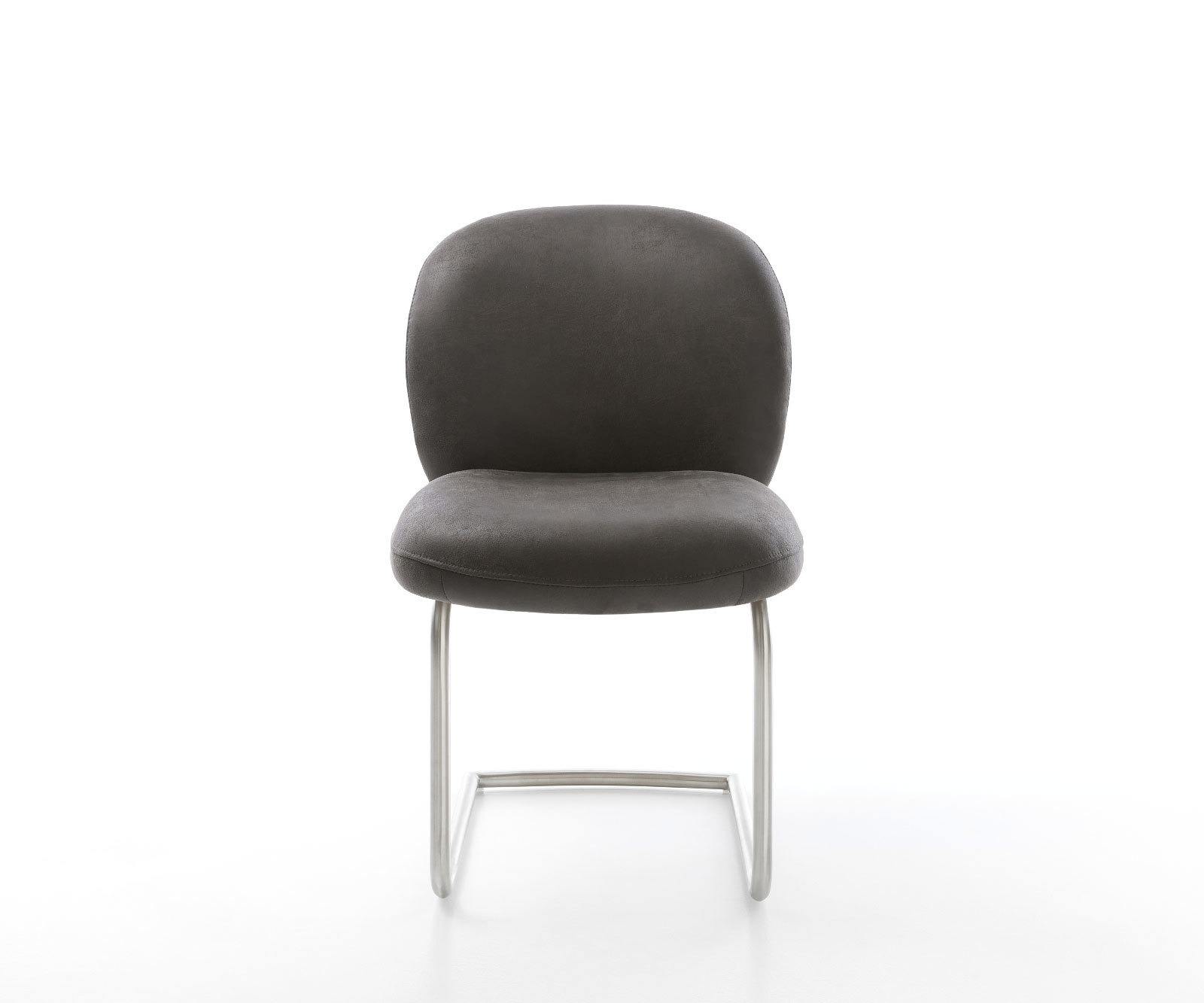 Étkezőszék Nube-Flex mikroszálas antracit vintage étkezőszék kerek rozsdamentes acél zsákrugós - Image 2