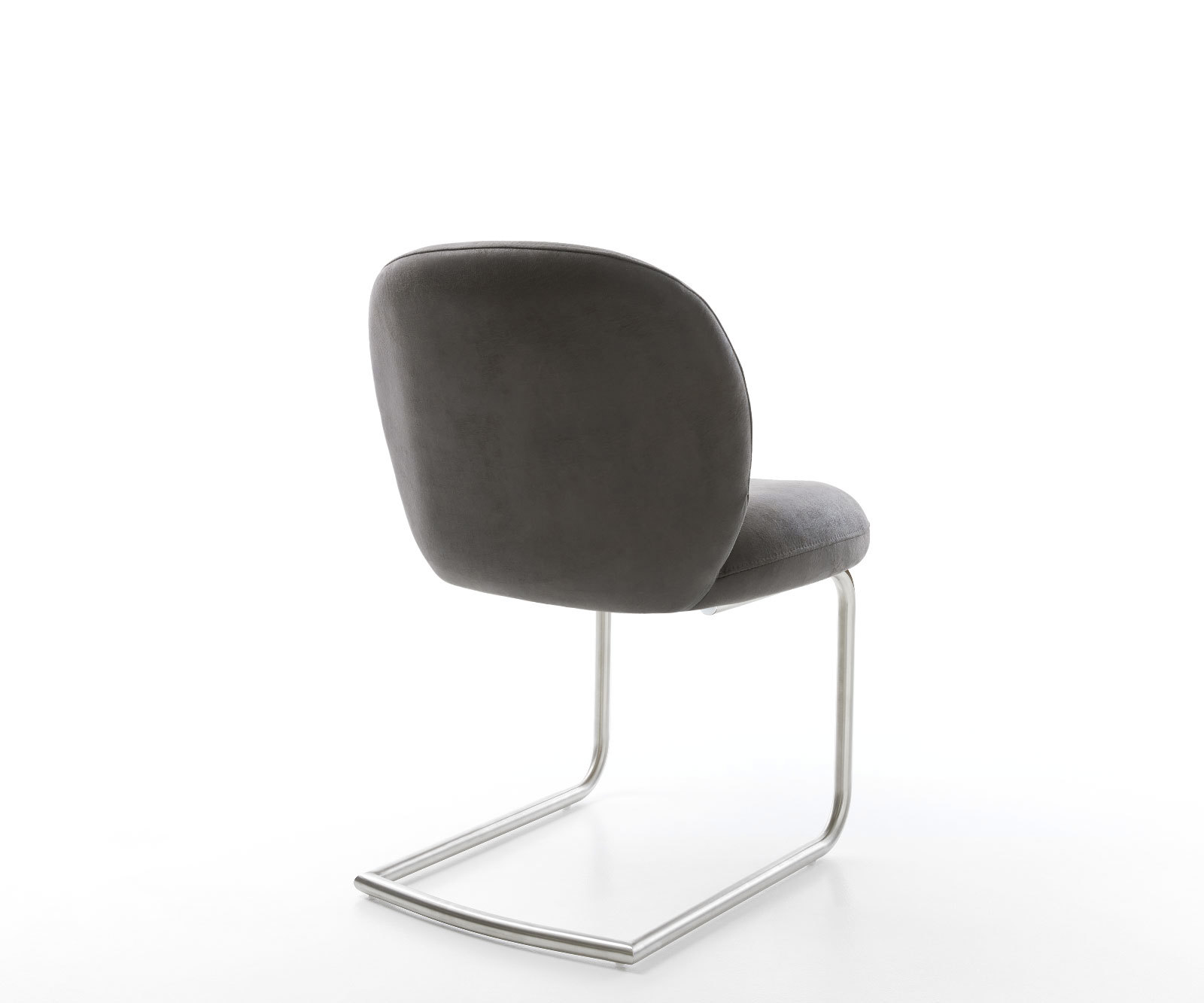 Étkezőszék Nube-Flex mikroszálas antracit vintage étkezőszék kerek rozsdamentes acél zsákrugós - Image 5