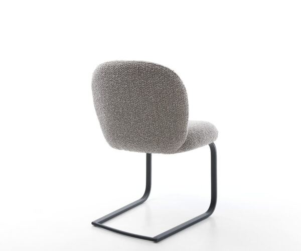 Étkezőszék Nube-Flex bouclé ezüstszürke étkezőszék lapos fekete zsákrugós - Image 5