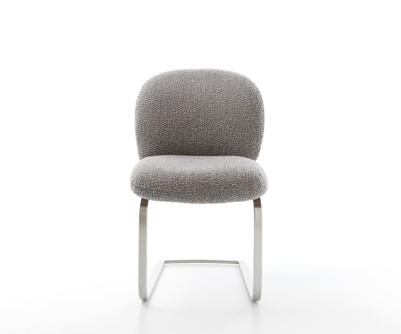 Étkezőszék Nube-Flex bouclé ezüstszürke étkezőszék lapos rozsdamentes acél zsákrugós - Image 2