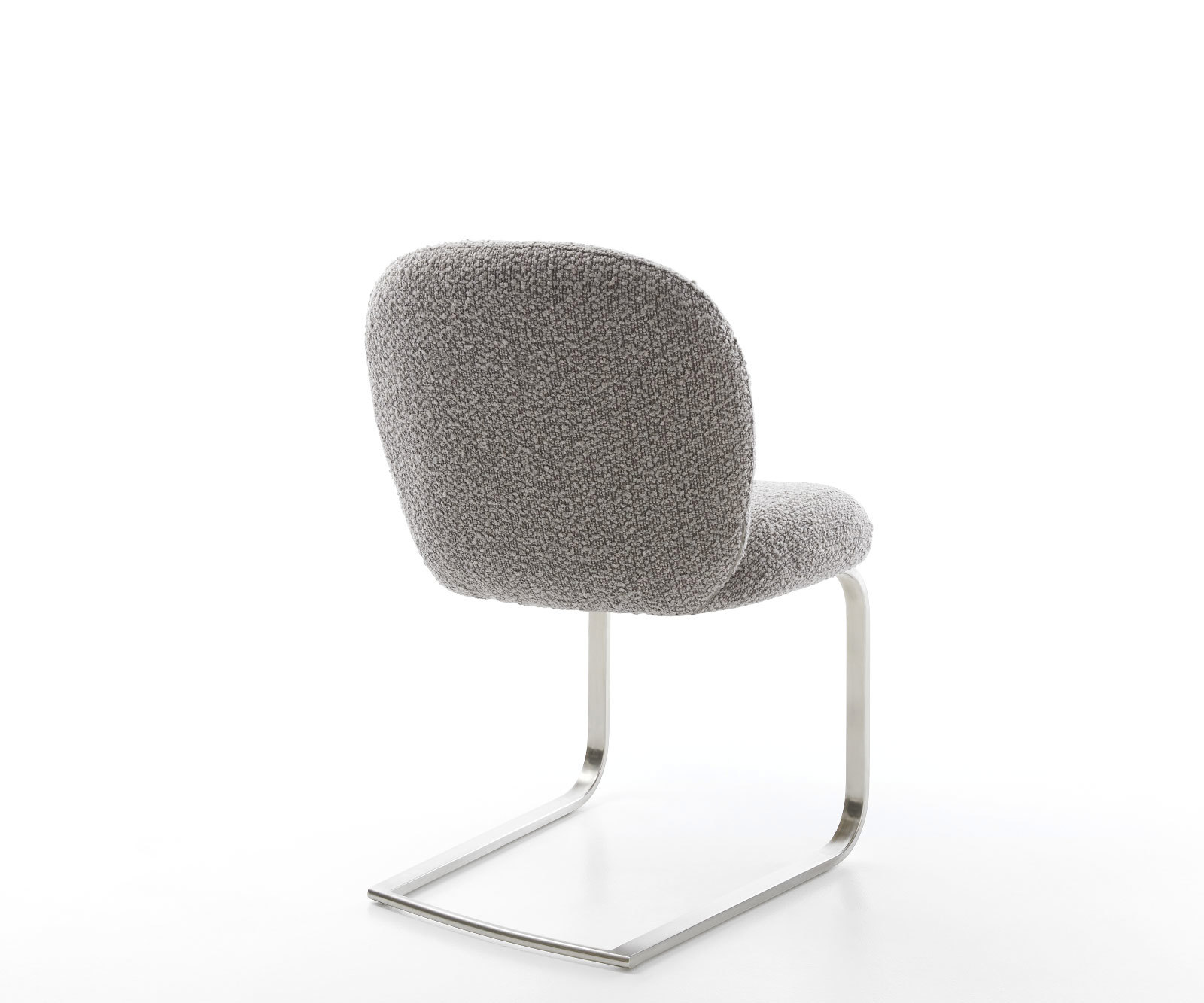 Étkezőszék Nube-Flex bouclé ezüstszürke étkezőszék lapos rozsdamentes acél zsákrugós - Image 5