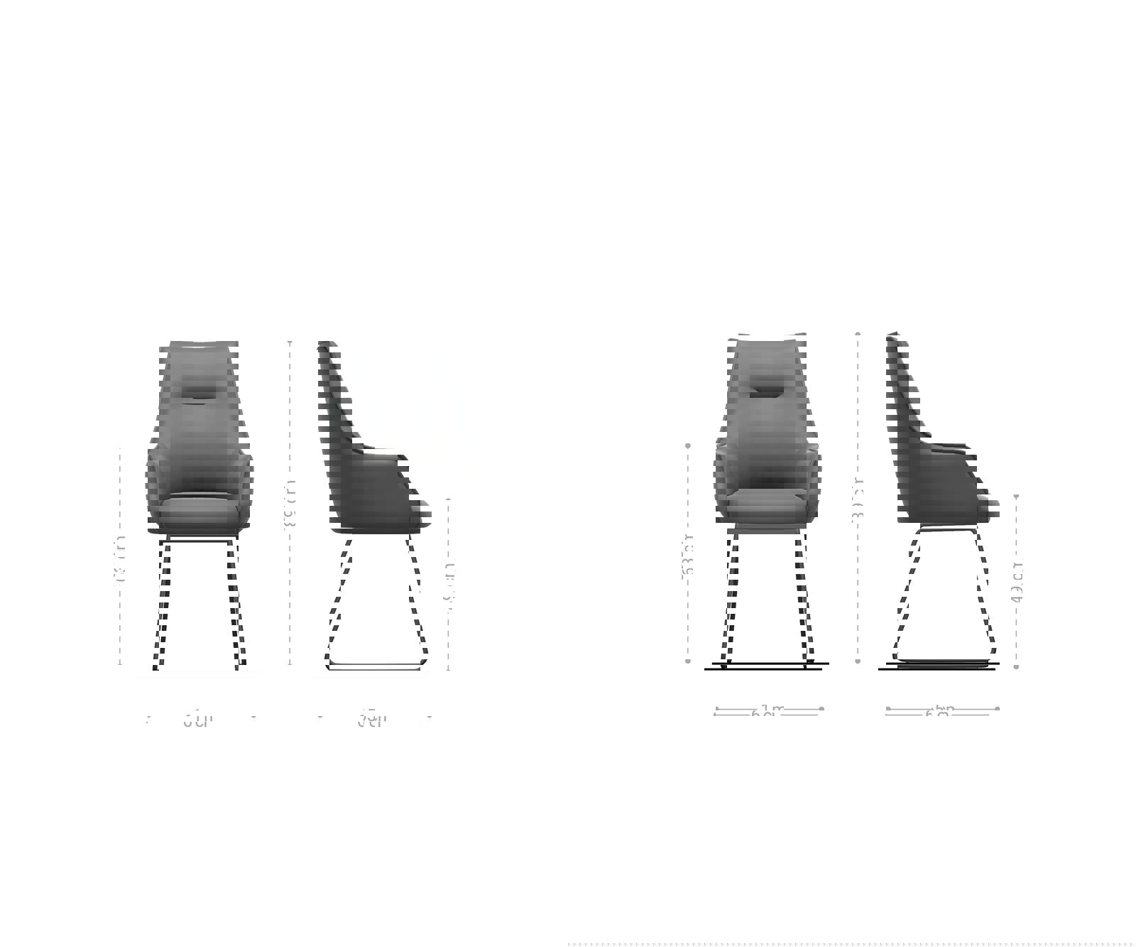 Étkezőszék Alja-Flex karfás vegyes anyagok sötét bézs vékony lábazat fekete zsákrugós - Image 6