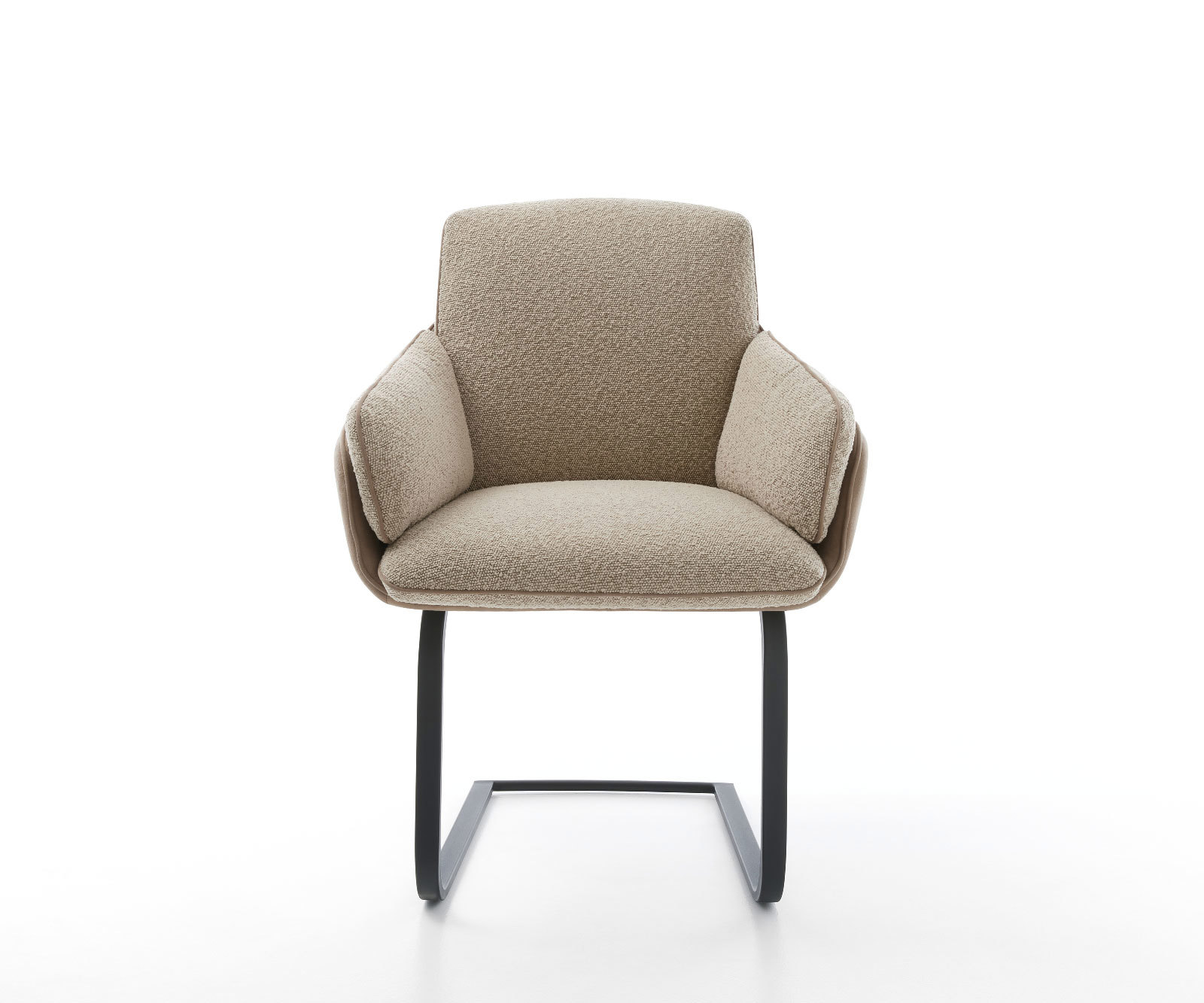 Étkezőszék Luan-Flex karfás vegyes anyagok sötét bézs lapos fekete étkezőszék - Image 2