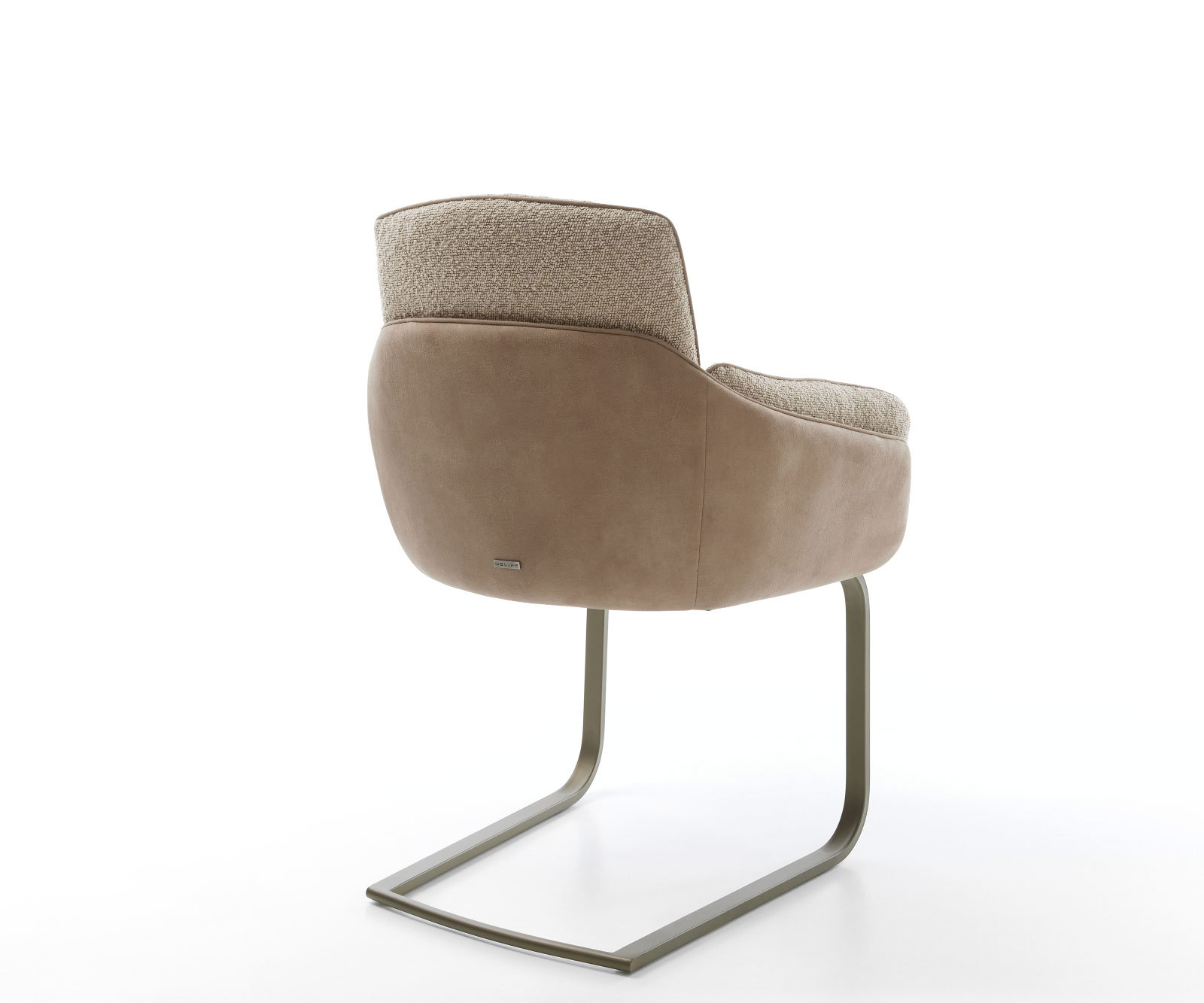 Étkezőszék Luan-Flex karfás vegyes anyagok sötét bézs lapos freischwinger titán hatású - Image 5