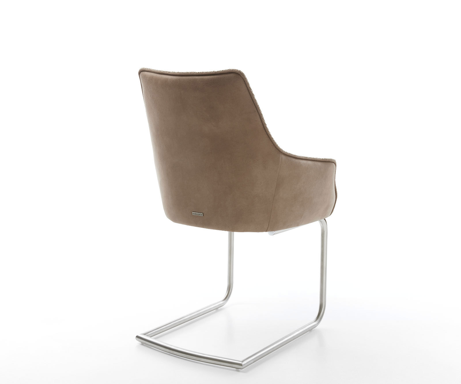 Étkezőszék Alja-Flex karfás vegyes anyagok sötét bézs kerek rozsdamentes acél zsákrugós ülőfelület - Image 5