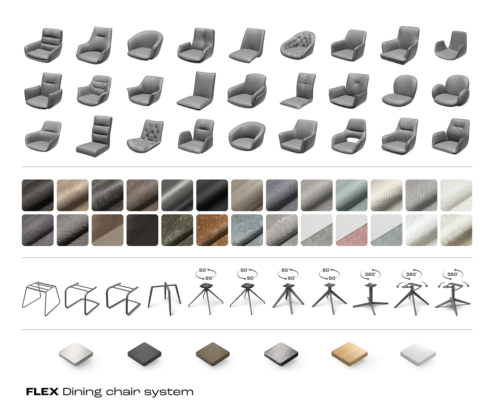 Étkezőszék Alja-Flex karfás vegyes anyagok sötét bézs kerek rozsdamentes acél zsákrugós ülőfelület - Image 7