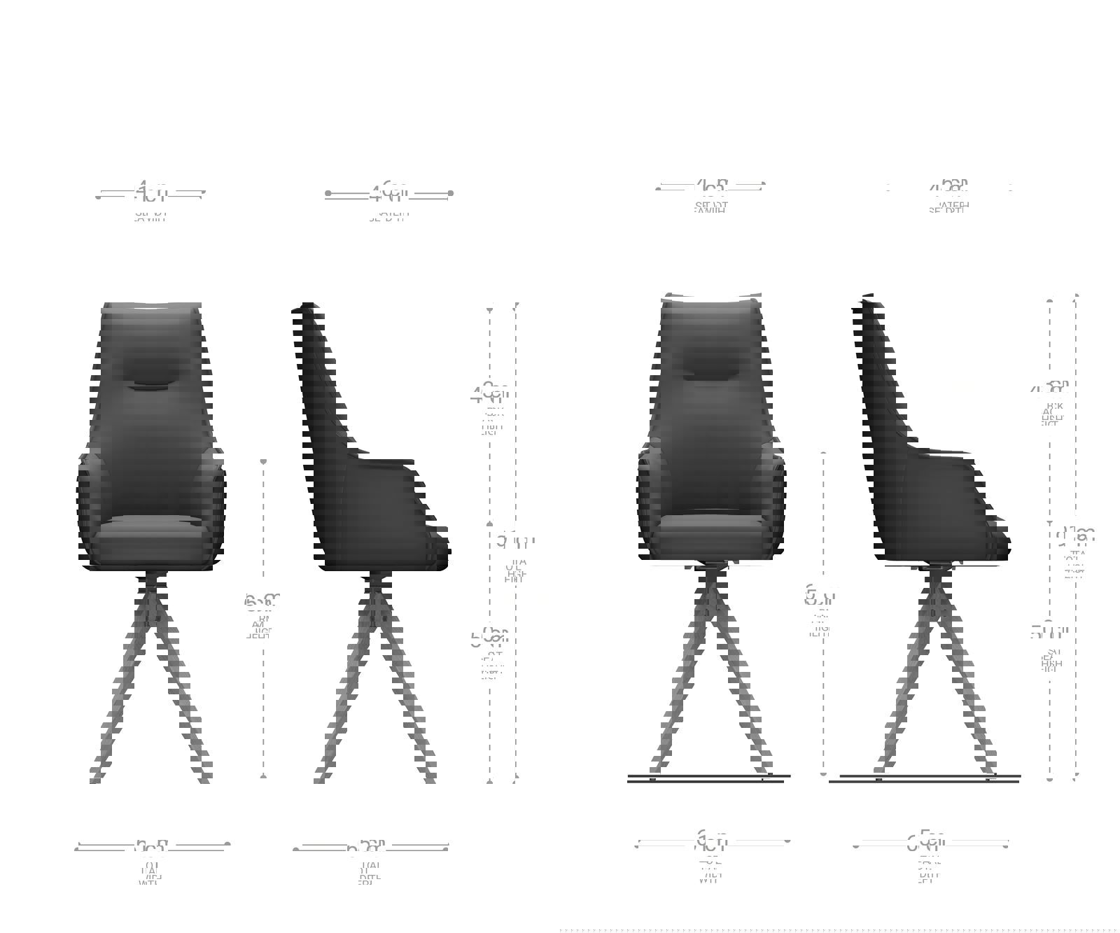 Étkezőszék Alja-Flex karfás mikroszálas ezüstszürke fa láb szögletes természetes 180° forgatható zsákrugós - Image 7