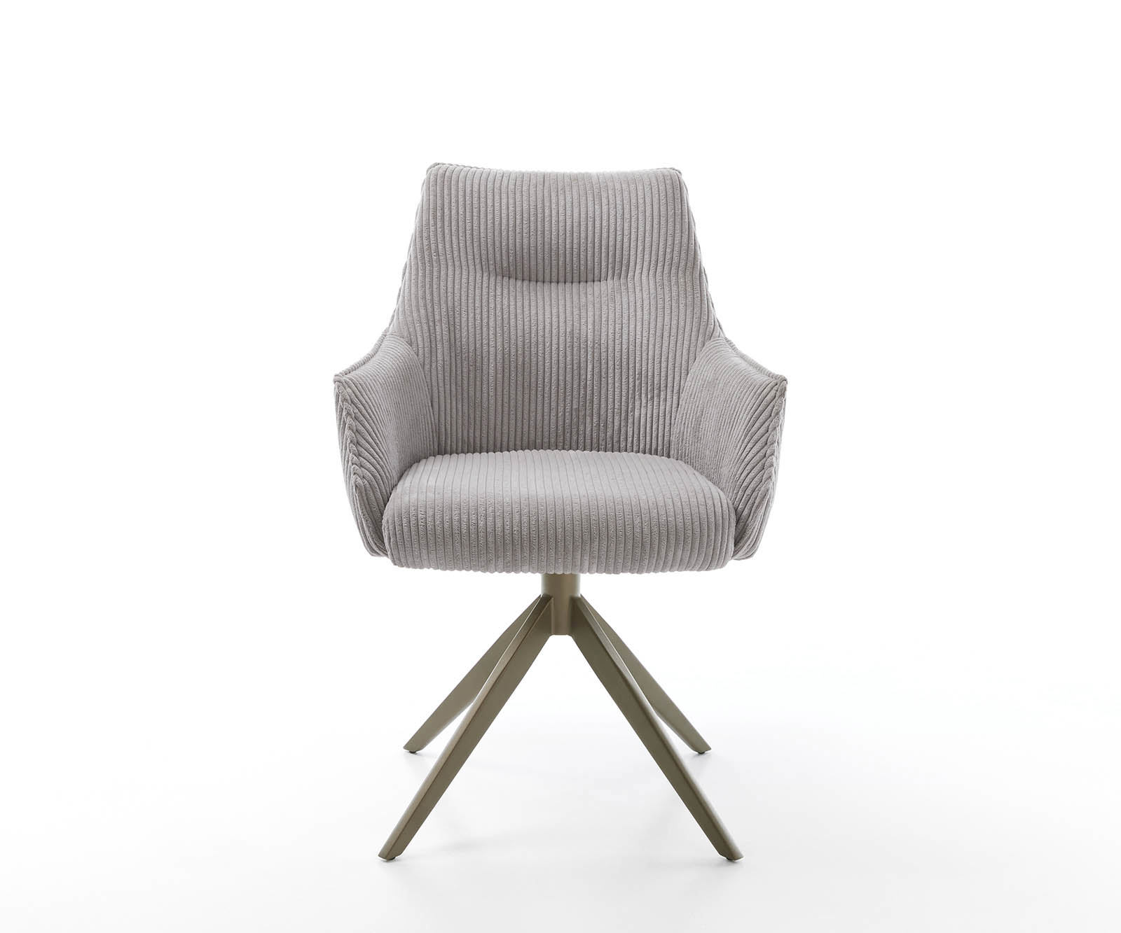 Étkezőszék Alja-Flex karfás mikroszálas ezüstszürke kereszt láb széles titán effekt felület 360° forgatható zsákrugós - Image 2