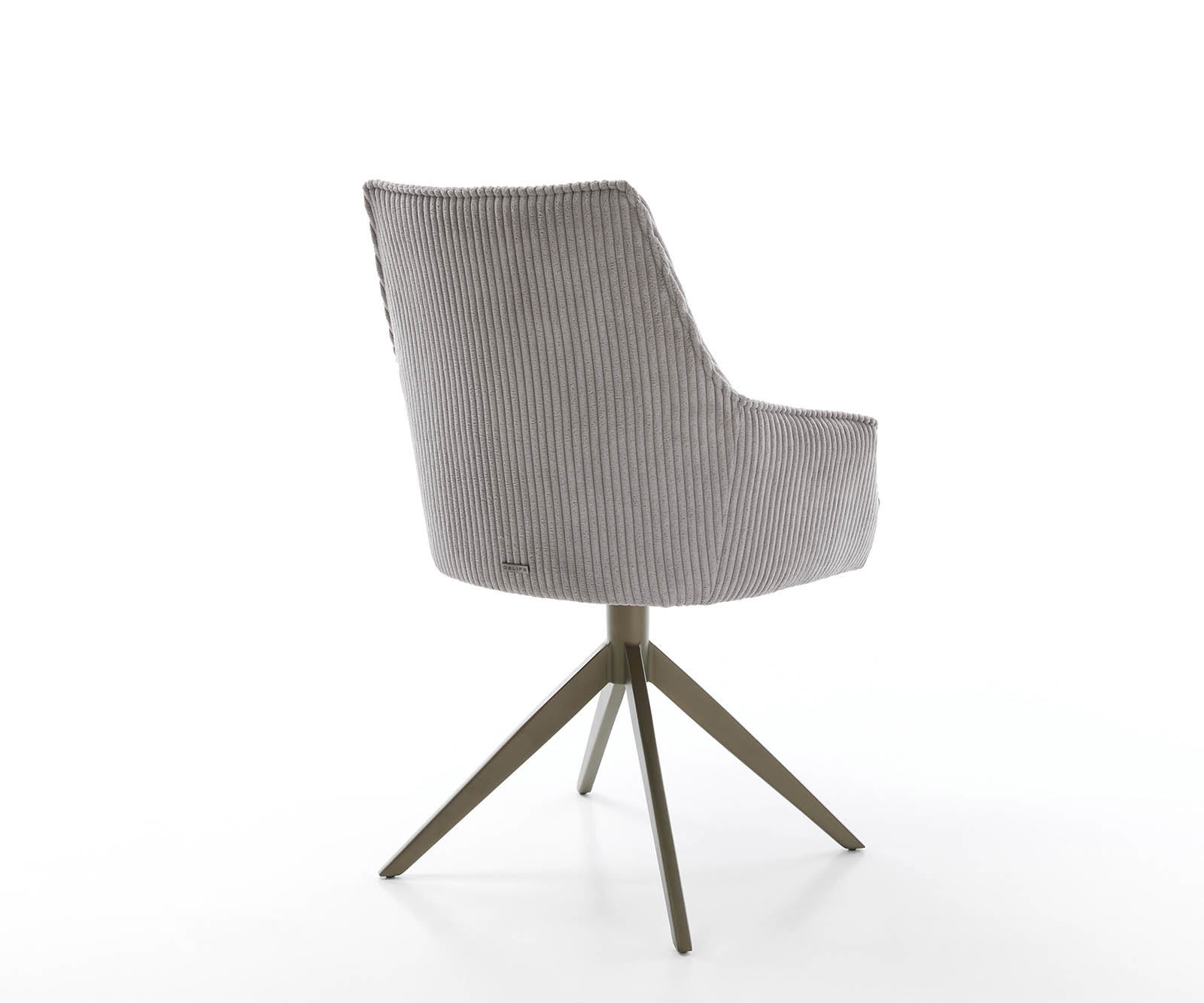 Étkezőszék Alja-Flex karfás mikroszálas ezüstszürke kereszt láb széles titán effekt felület 360° forgatható zsákrugós - Image 5