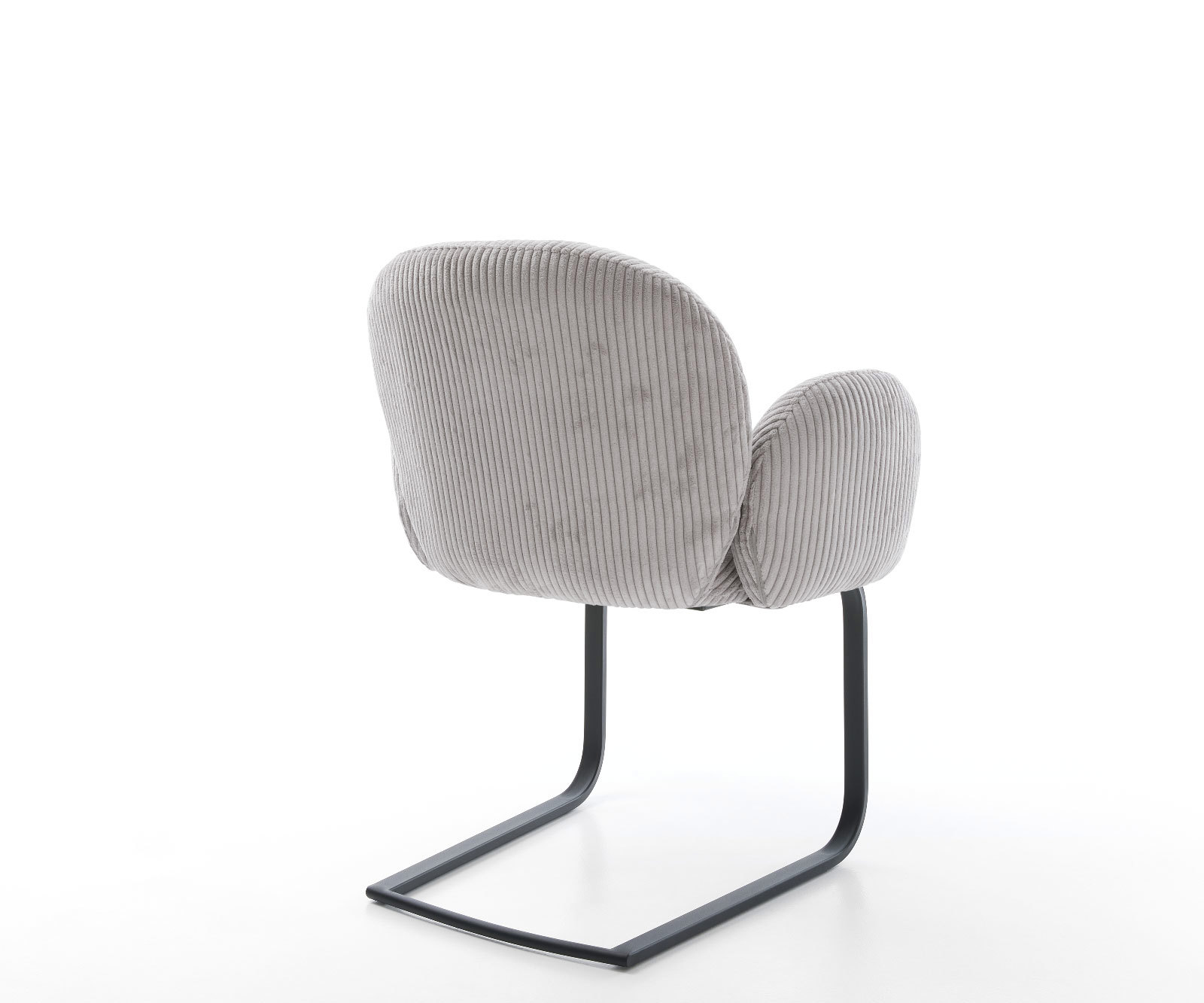 Étkezőszék Nube-Flex karfás mikroszálas ezüstszürke étkezőszék lapos fekete zsákrugós - Image 5