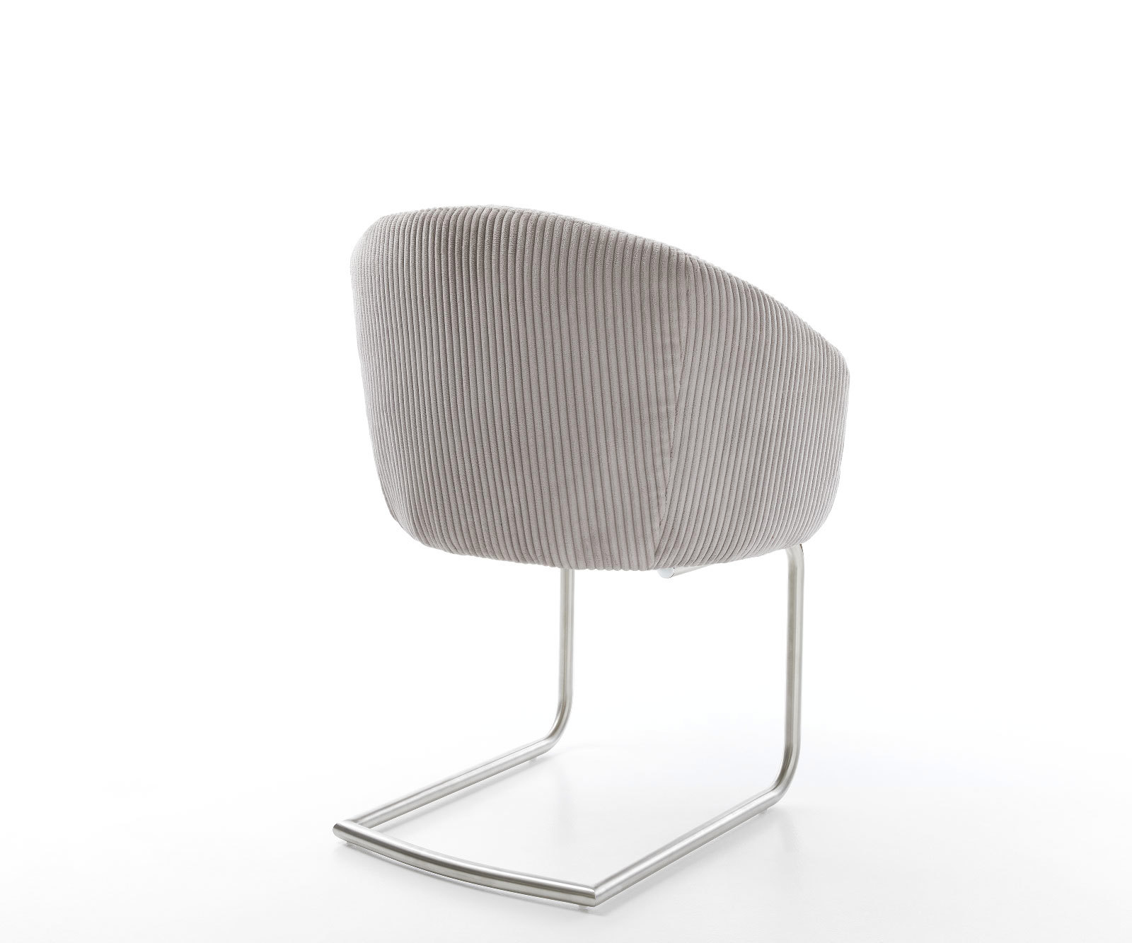 Étkezőszék Caja-Flex karfás mikroszálas ezüstszürke étkezőszék kerek rozsdamentes acél zsákrugós - Image 5