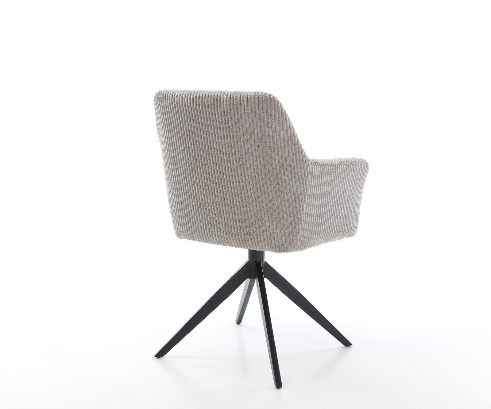 Étkezőszék Xana-Flex karfás mikroszálas ezüstszürke kereszt láb széles fekete 360° forgatható zsákrugós - Image 5