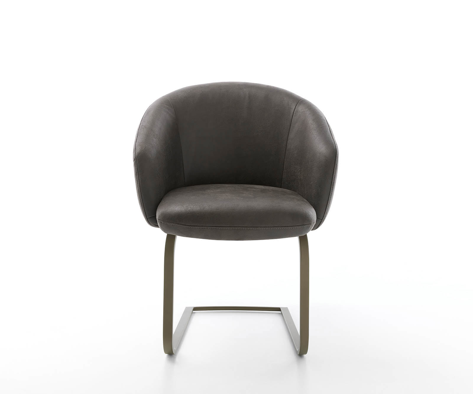 Étkezőszék Caja-Flex karfás mikroszálas antracit vintage étkezőszék lapos titán effekt felület zsákrugós - Image 2