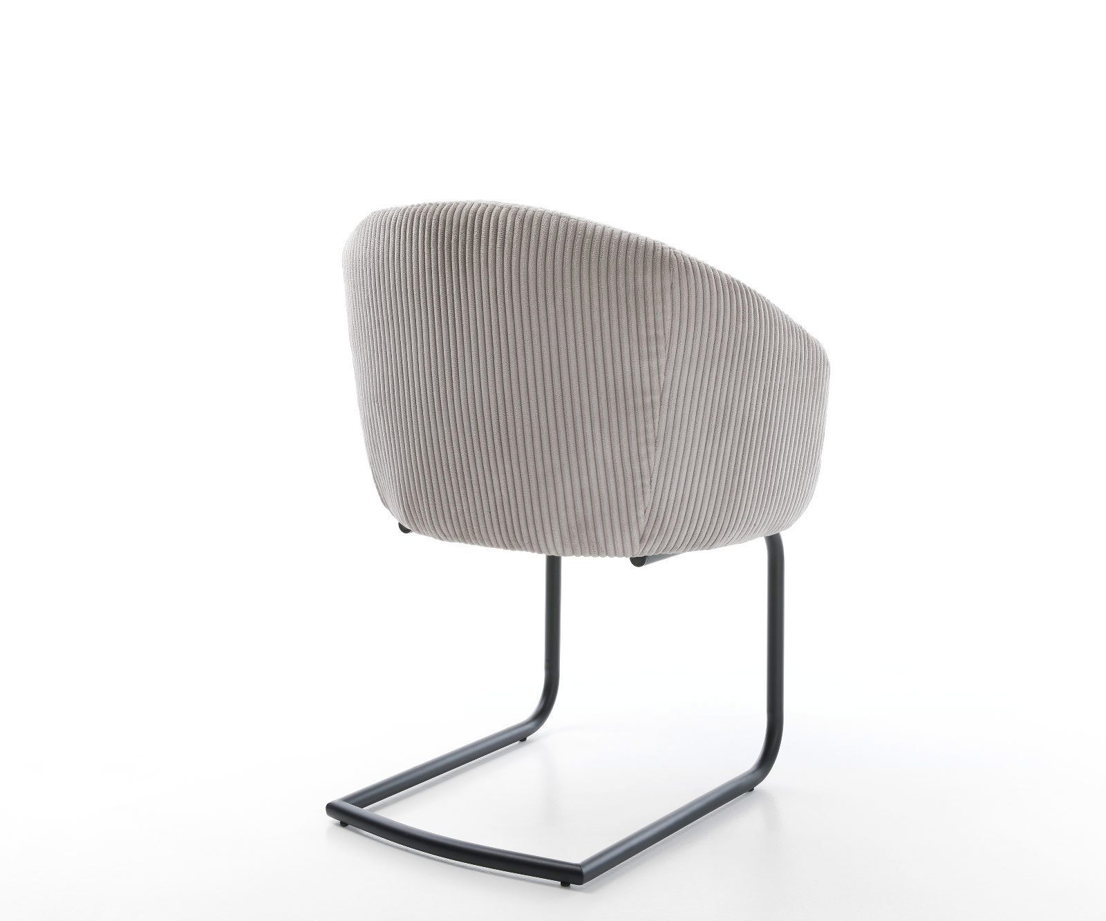 Étkezőszék Caja-Flex karfás mikroszálas ezüstszürke étkezőszék kerek fekete zsákrugós - Image 5