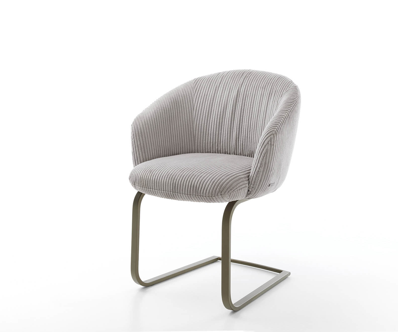 Étkezőszék Caja-Flex karfás kordbársony ezüstszürke étkezőszék lapos titán effekt felület zsákrugós