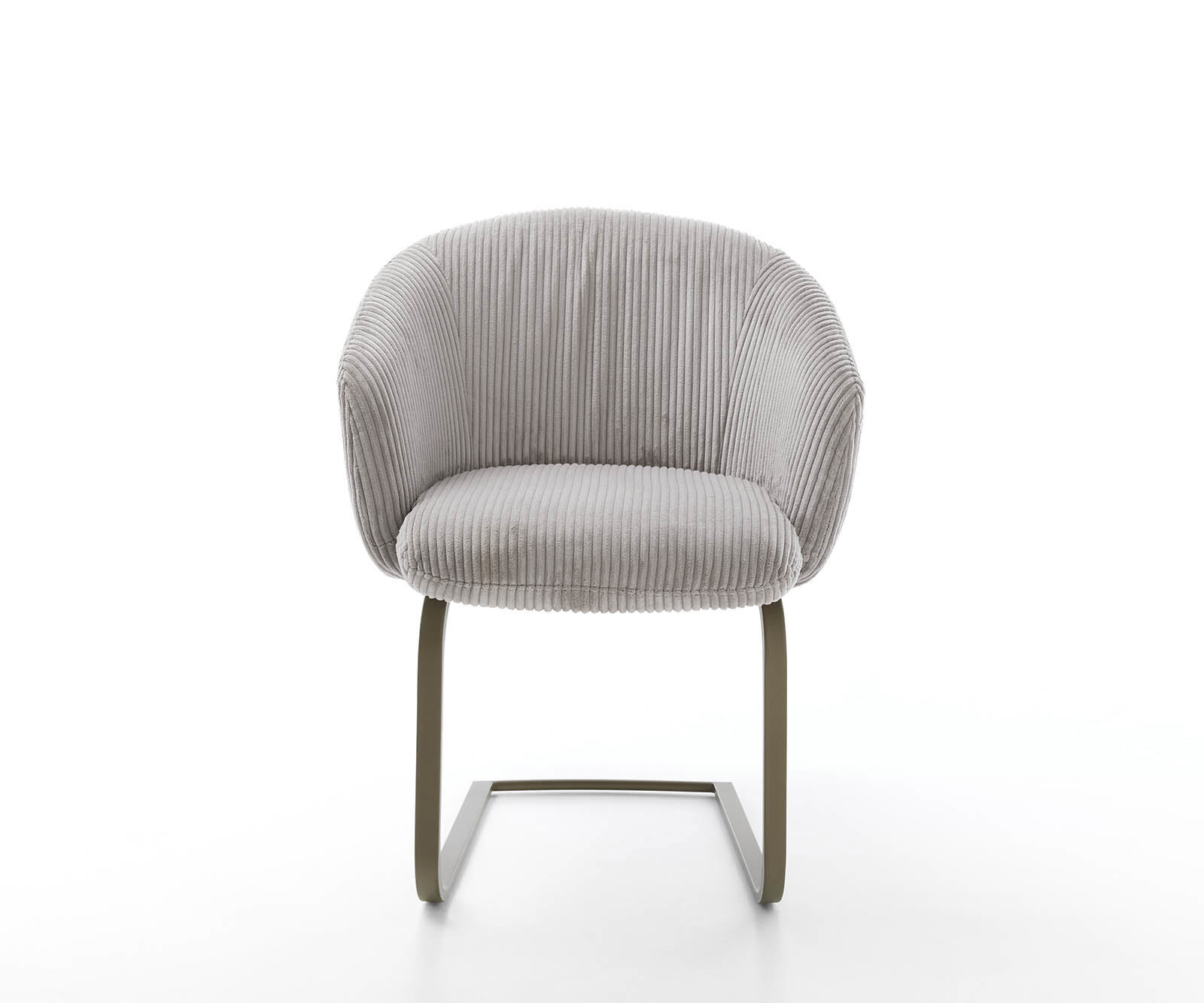 Étkezőszék Caja-Flex karfás kordbársony ezüstszürke étkezőszék lapos titán effekt felület zsákrugós - Image 2