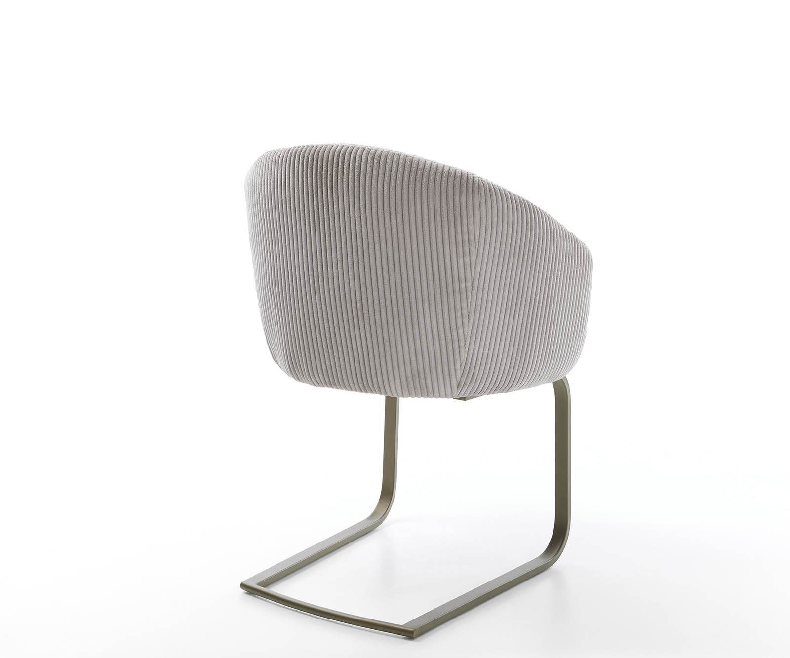 Étkezőszék Caja-Flex karfás kordbársony ezüstszürke étkezőszék lapos titán effekt felület zsákrugós - Image 5