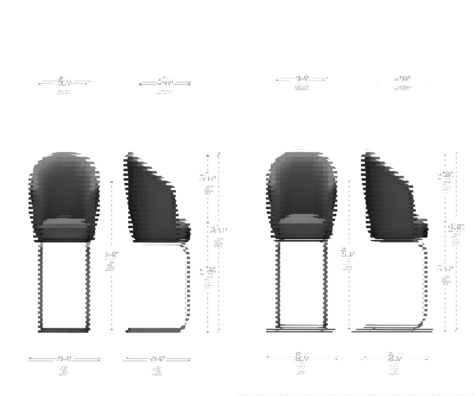 Étkezőszék Caja-Flex karfás mikroszálas ezüstszürke étkezőszék lapos rozsdamentes acél zsákrugós - Image 7