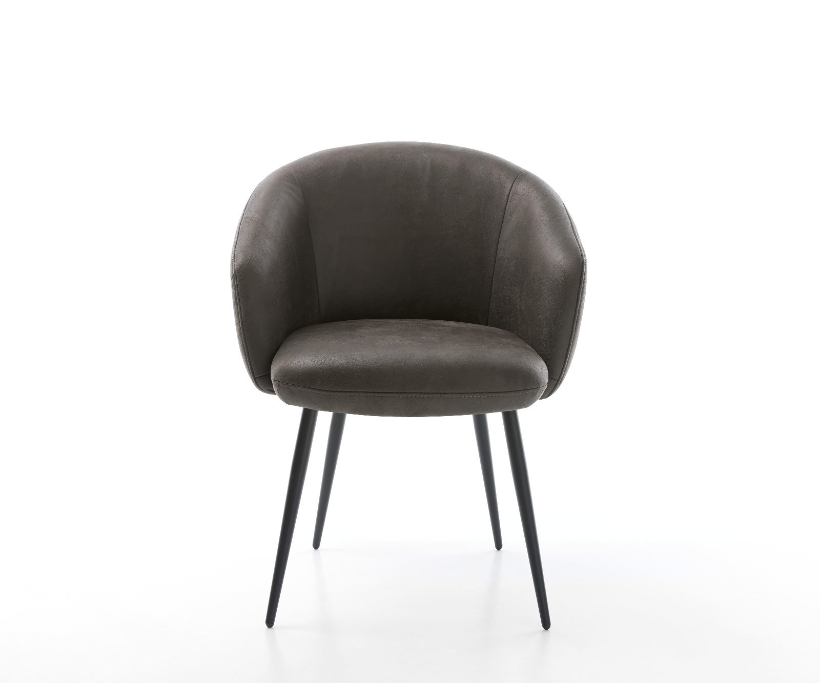 Étkezőszék Caja-Flex karfás mikroszálas antracit vintage 4 lábú kúpos fekete zsákrugós - Image 2