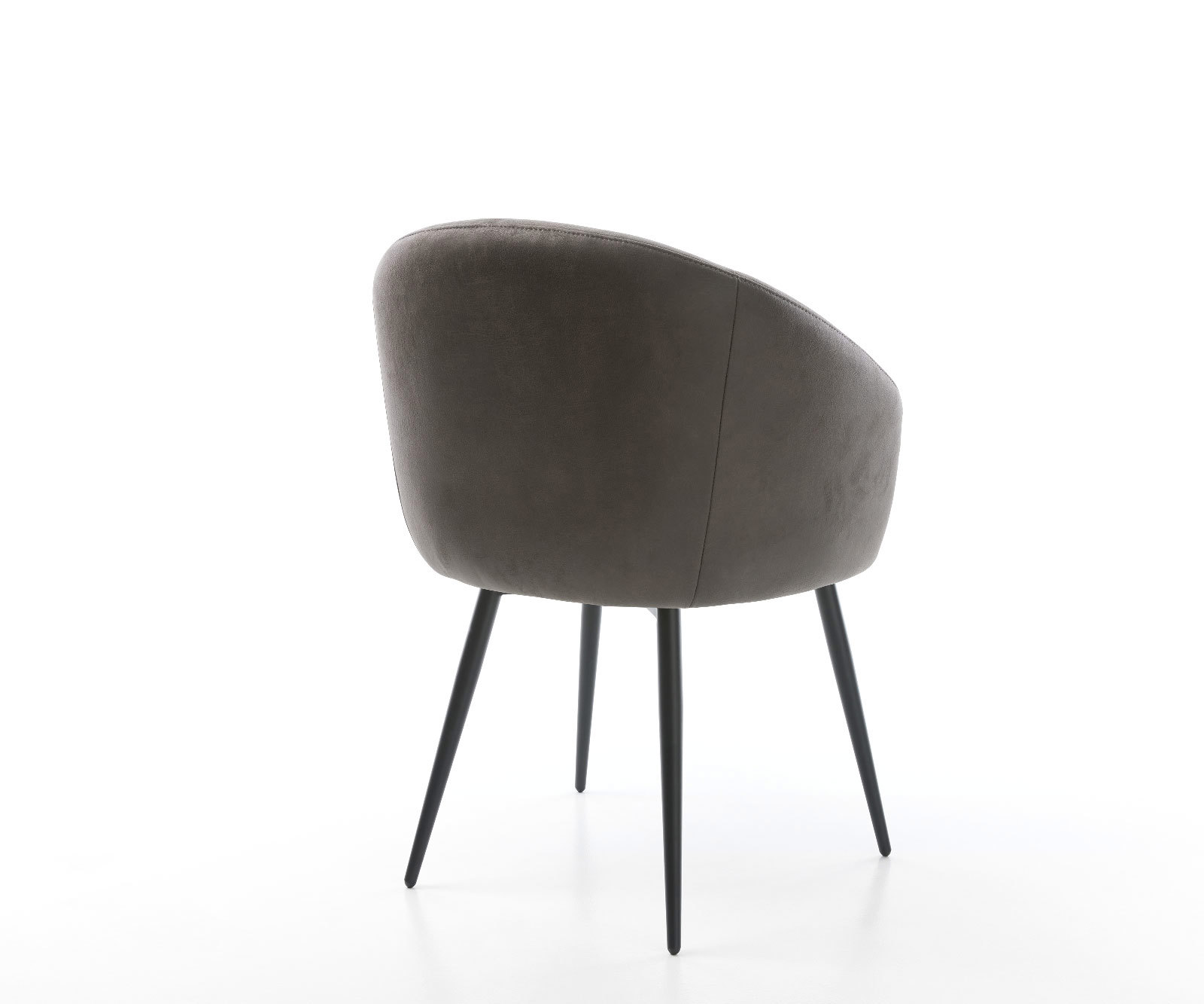 Étkezőszék Caja-Flex karfás mikroszálas antracit vintage 4 lábú kúpos fekete zsákrugós - Image 5