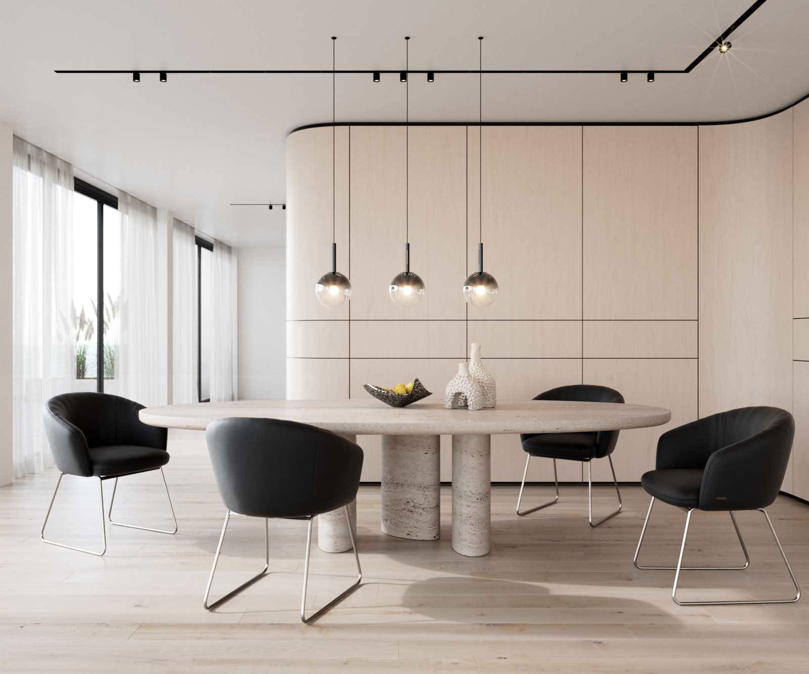 Étkezőszék Caja-Flex karfás valódi bőr fekete vékony fém lábazat rozsdamentes acél zsákrugós - Image 6