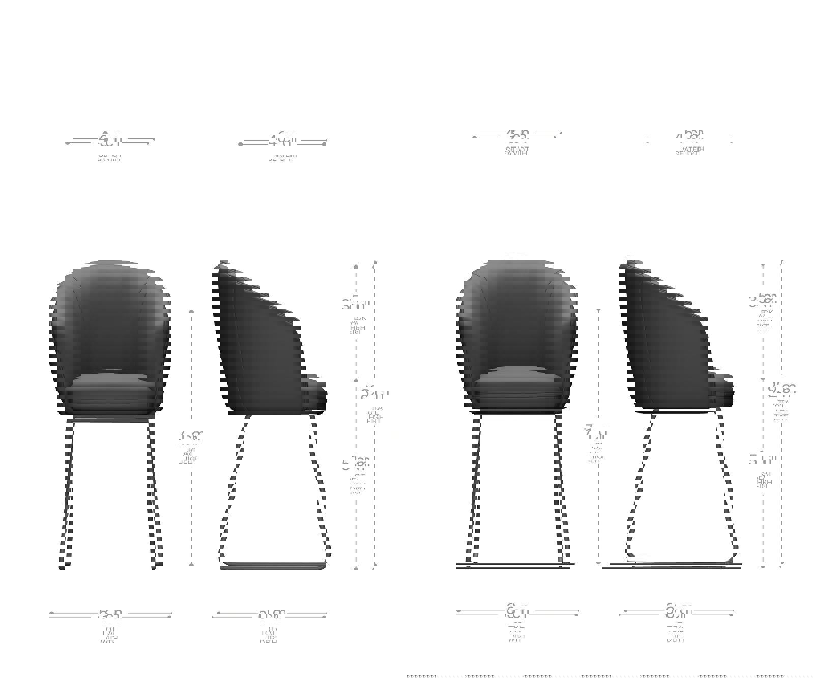 Étkezőszék Caja-Flex karfás valódi bőr fekete vékony fém lábazat rozsdamentes acél zsákrugós - Image 7