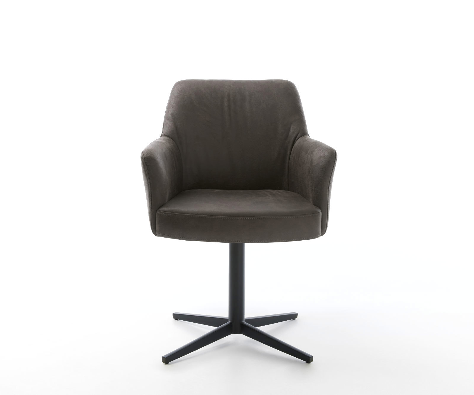 Étkezőszék Xana-Flex karfás mikroszálas antracit vintage fekete láb 360° forgatható zsákrugós - Image 2