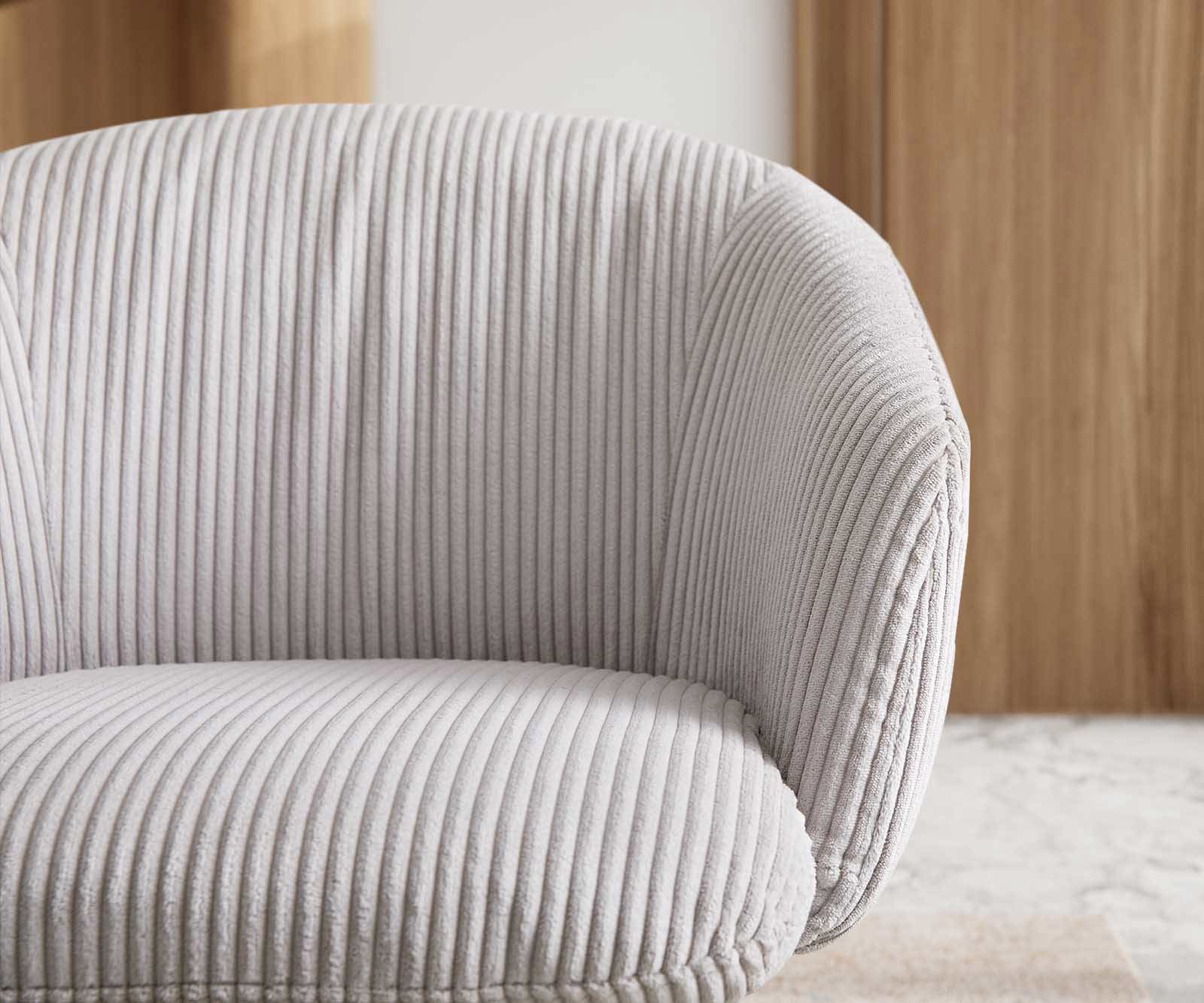 Étkezőszék Caja-Flex karfás mikroszálas ezüstszürke 4 lábas kúpos fekete zsákrugós - Image 4