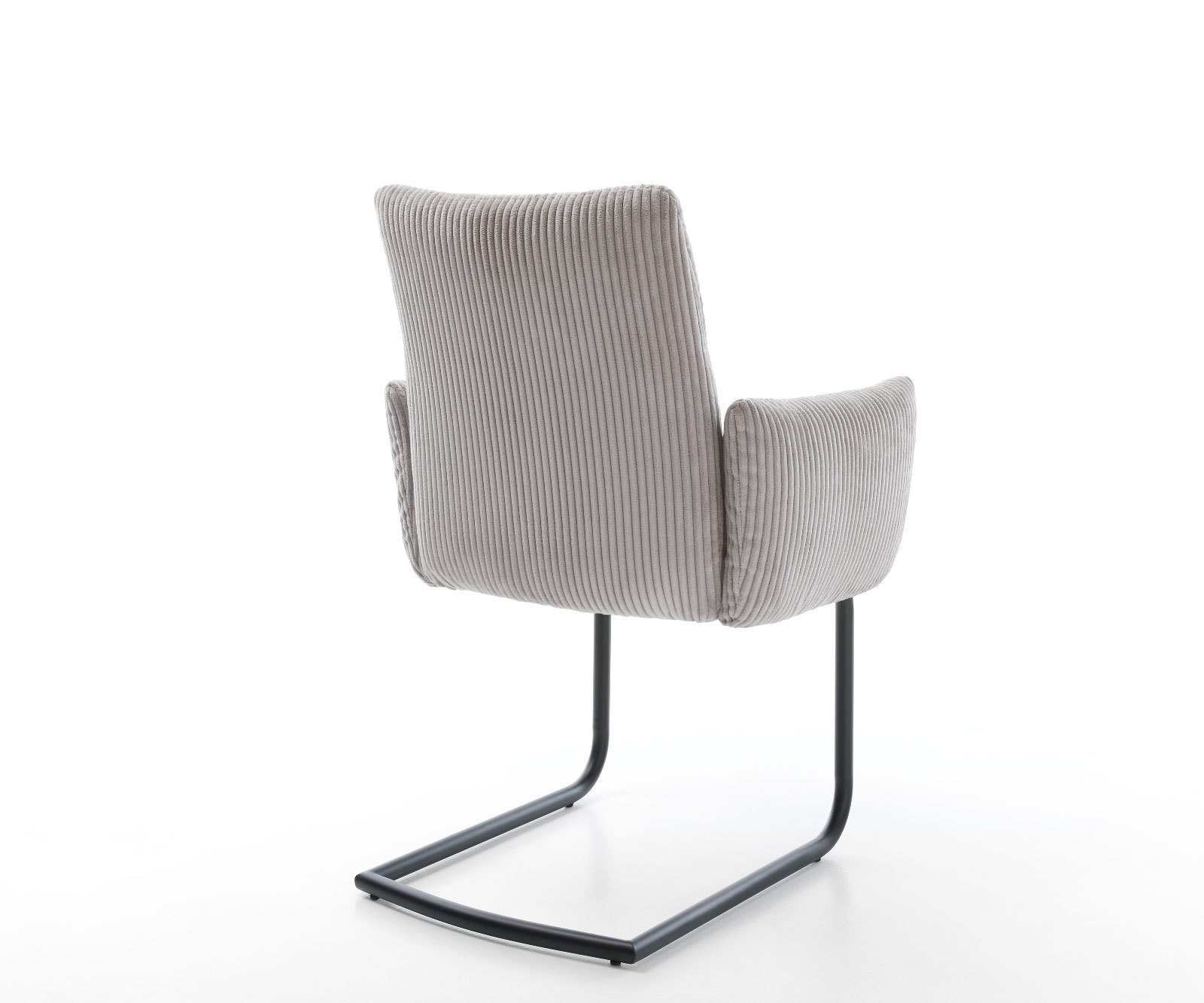 Étkezőszék Jova-Flex karfás mikroszálas ezüstszürke étkezőszék kerek fekete zsákrugós - Image 5