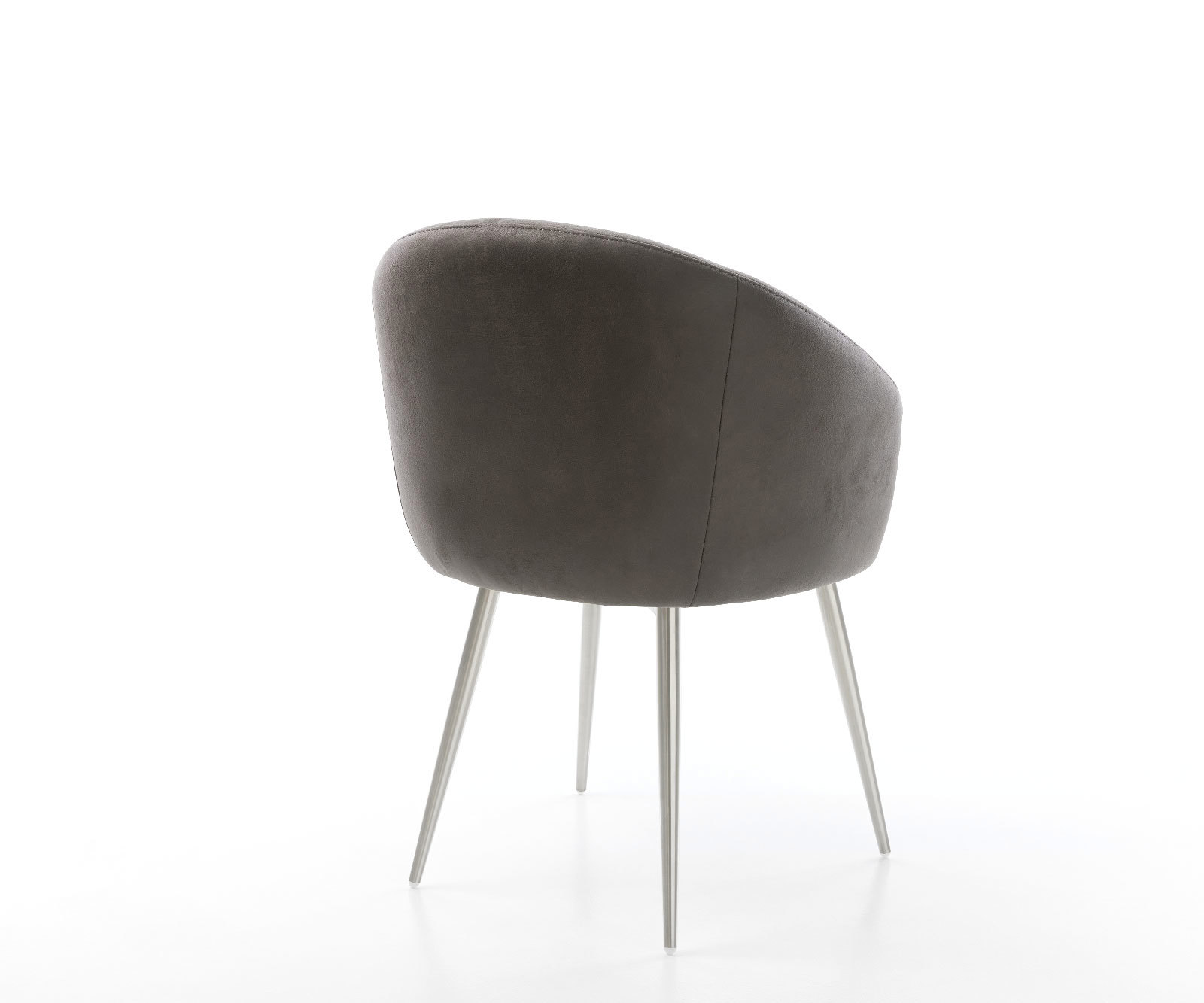 Étkezőszék Caja-Flex karfás mikroszálas antracit vintage 4 láb kúpos rozsdamentes acél zsákrugós - Image 5