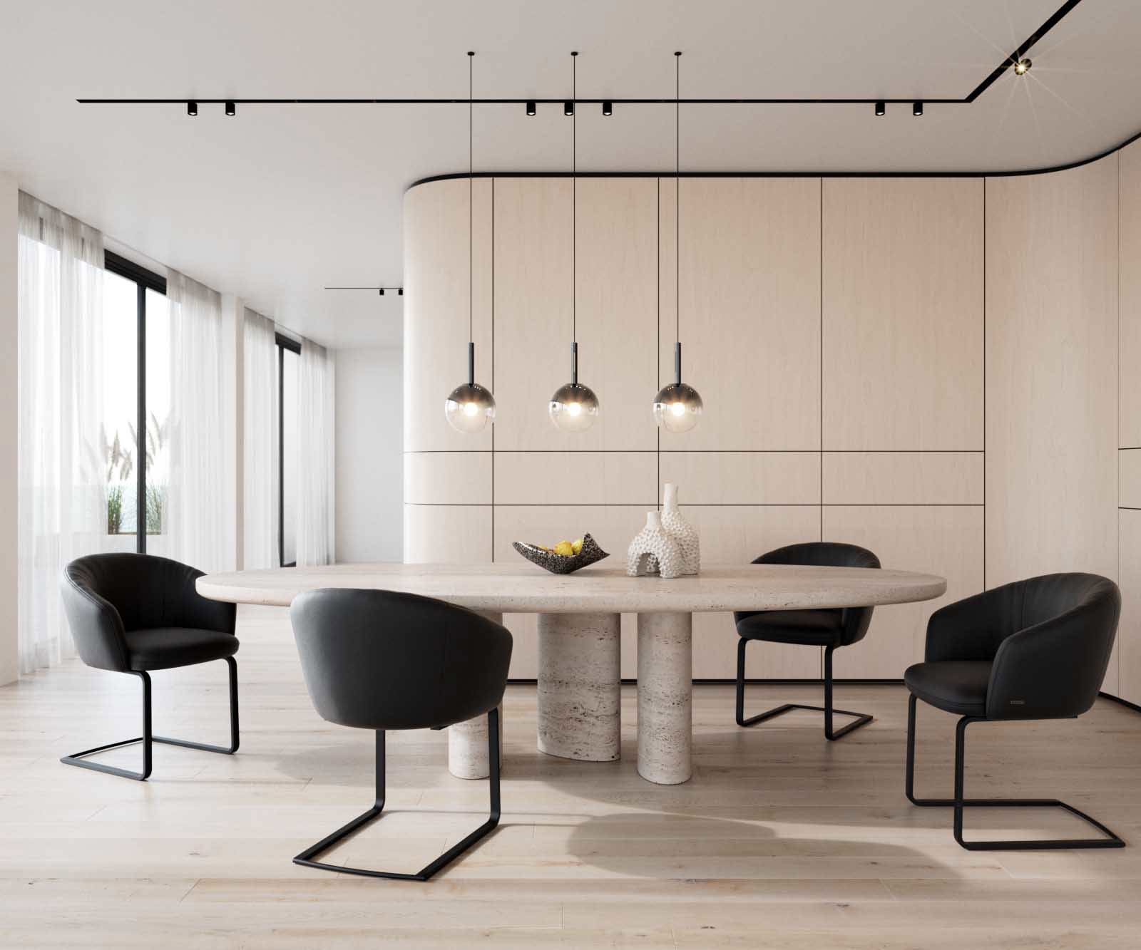 Étkezőszék Caja-Flex karfás valódi bőr fekete étkezőszék lapos fekete zsákrugós - Image 6