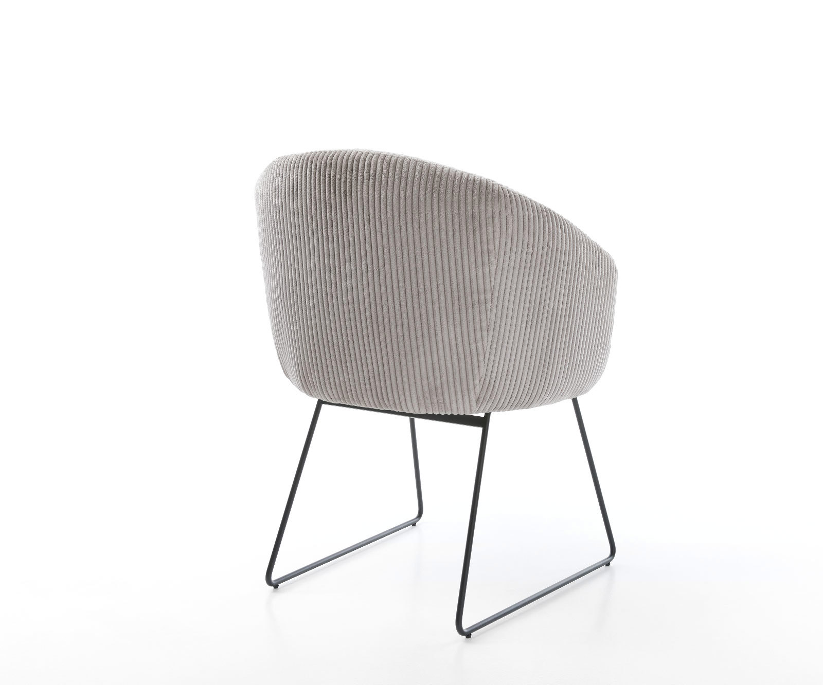 Étkezőszék Caja-Flex karfás mikroszálas ezüstszürke vékony fekete lábazattal zsákrugós - Image 5